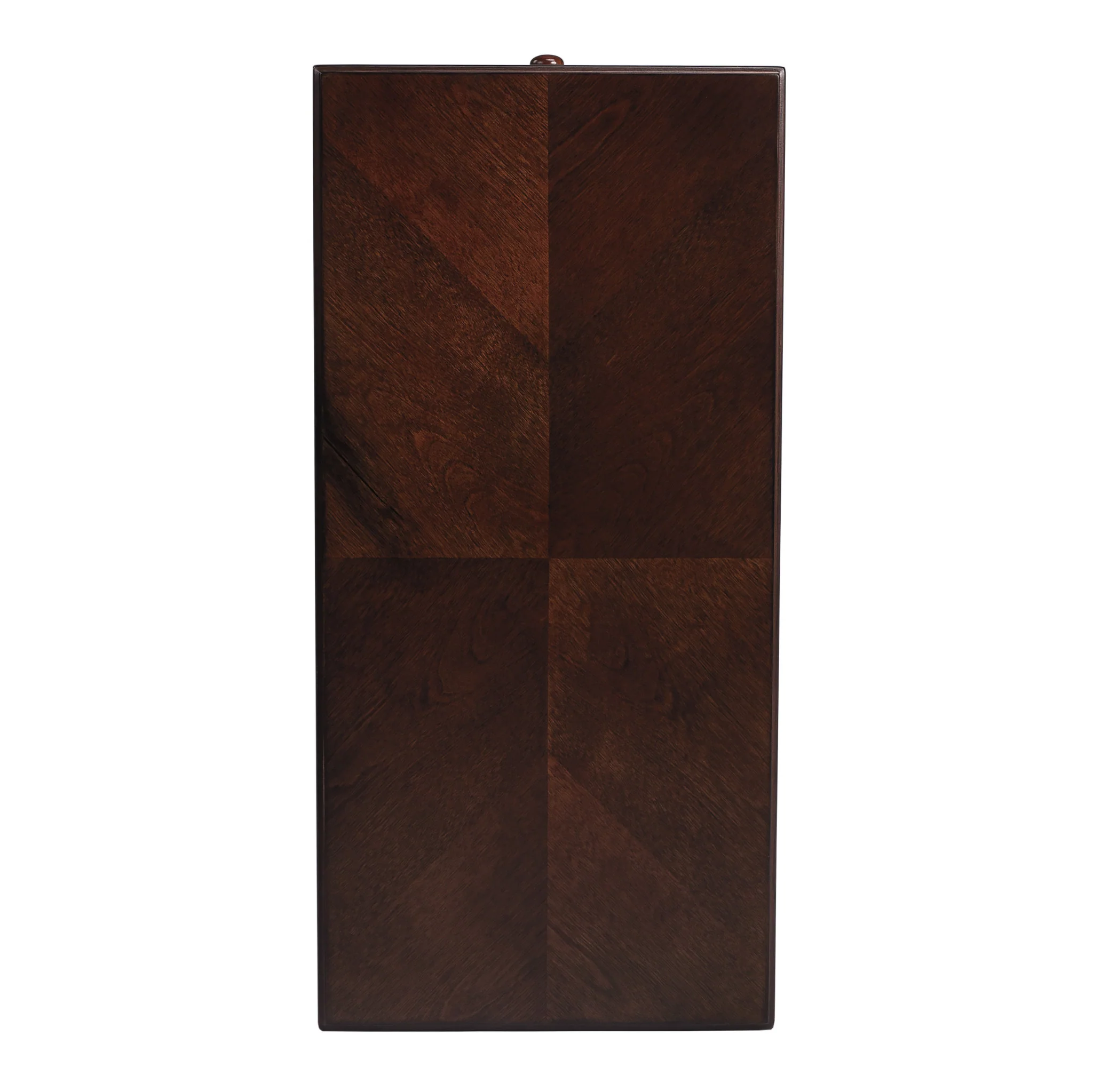 Dark Brown Manufactured Wood Rectangular End Table With Four Drawers And Shelf By Homeroots - Image 3