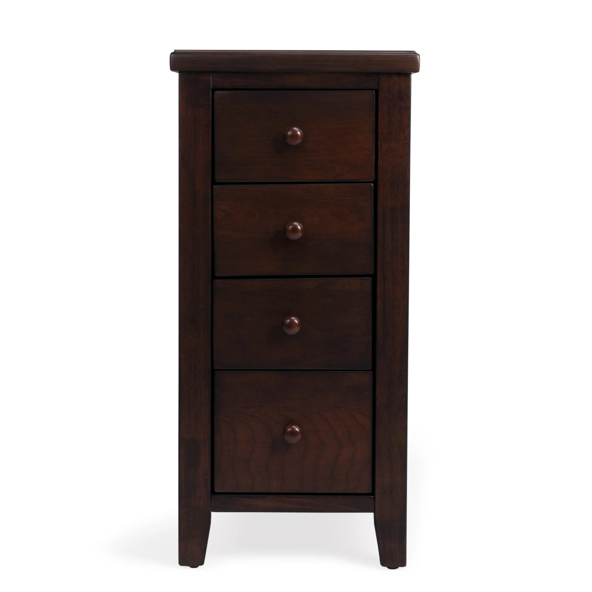 Dark Brown Manufactured Wood Rectangular End Table With Four Drawers And Shelf By Homeroots - Image 5