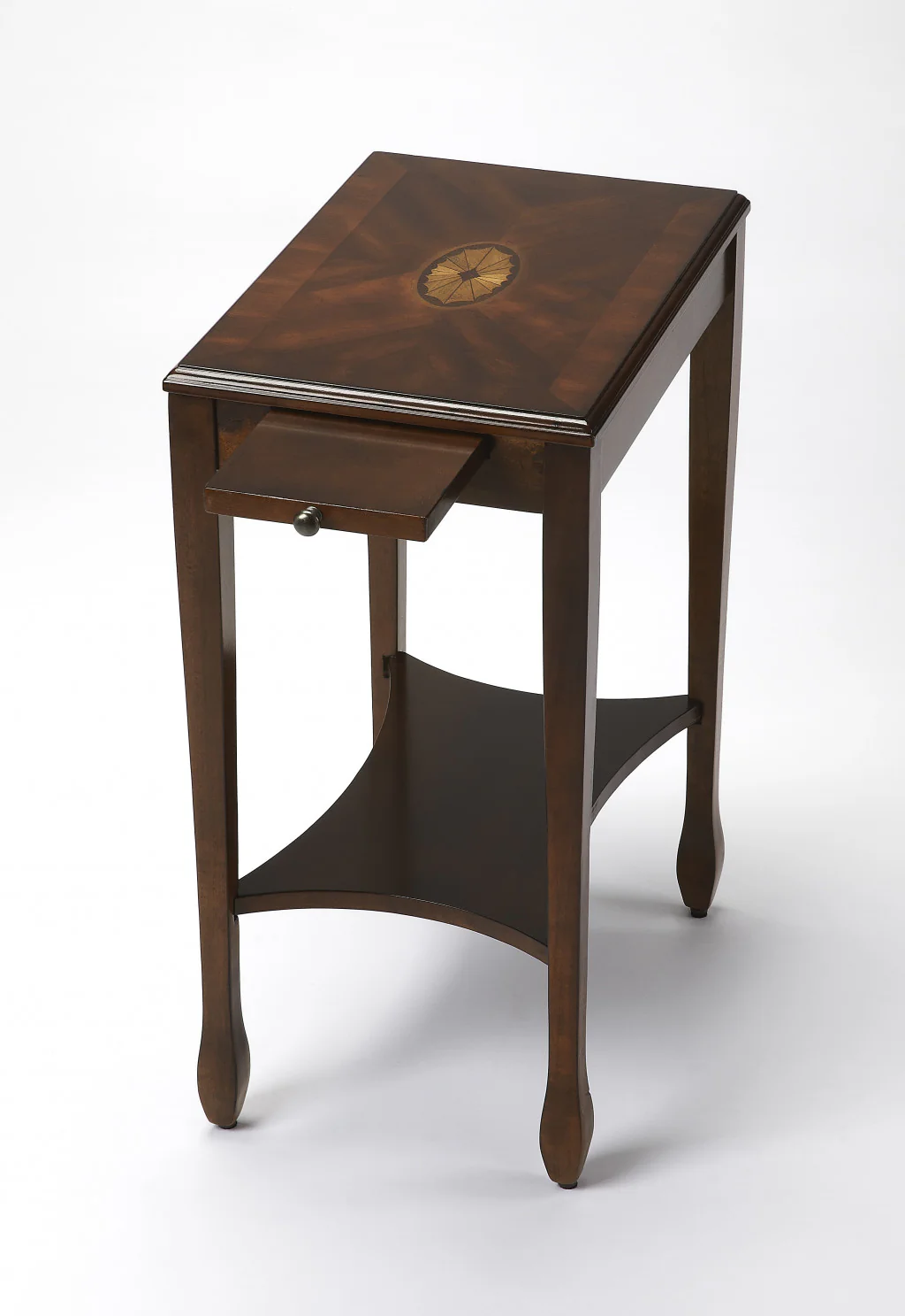 Dark Brown Manufactured Wood Rectangular End Table With Shelf By Homeroots - Image 3