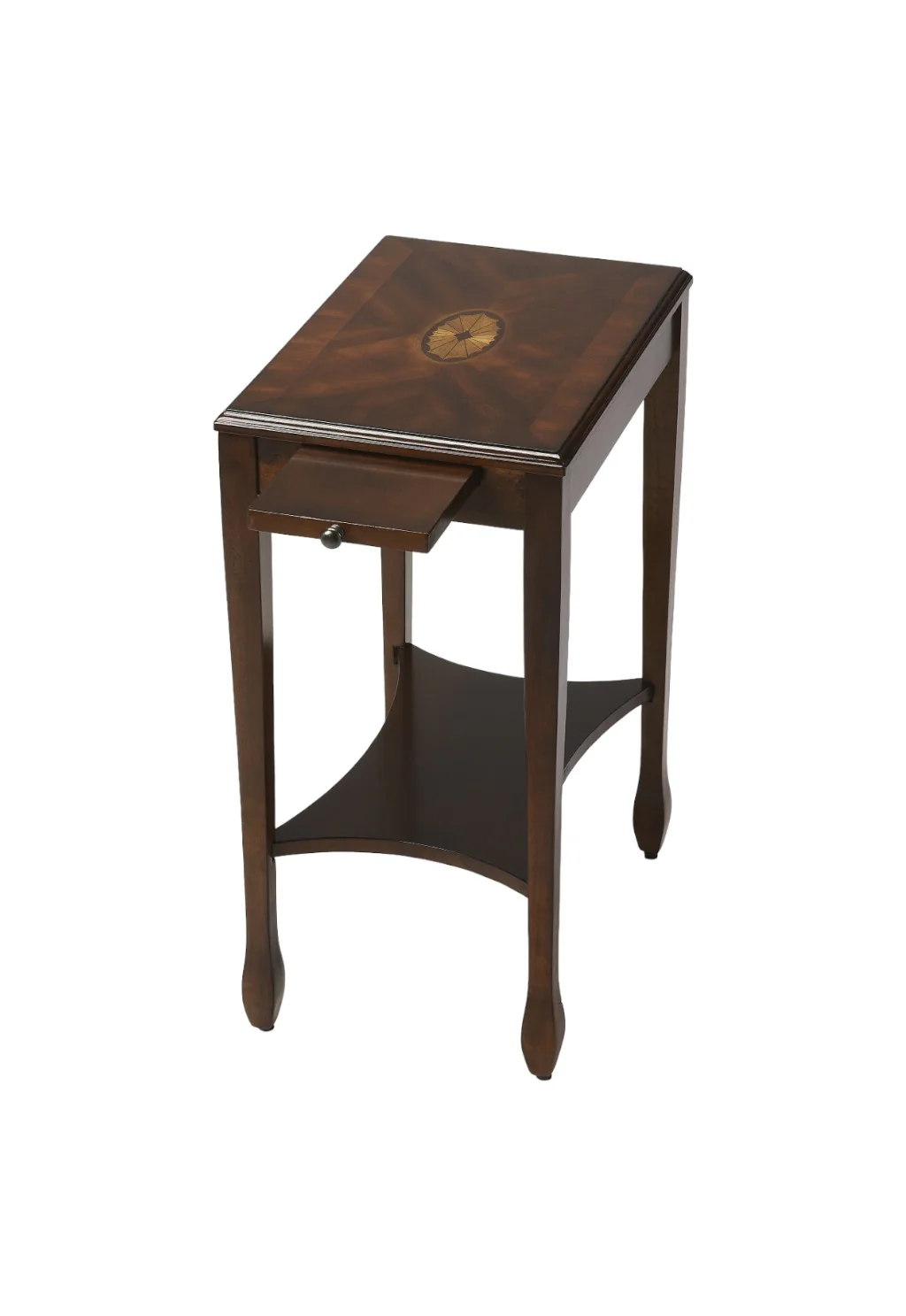 Dark Brown Manufactured Wood Rectangular End Table With Shelf By Homeroots - Image 4