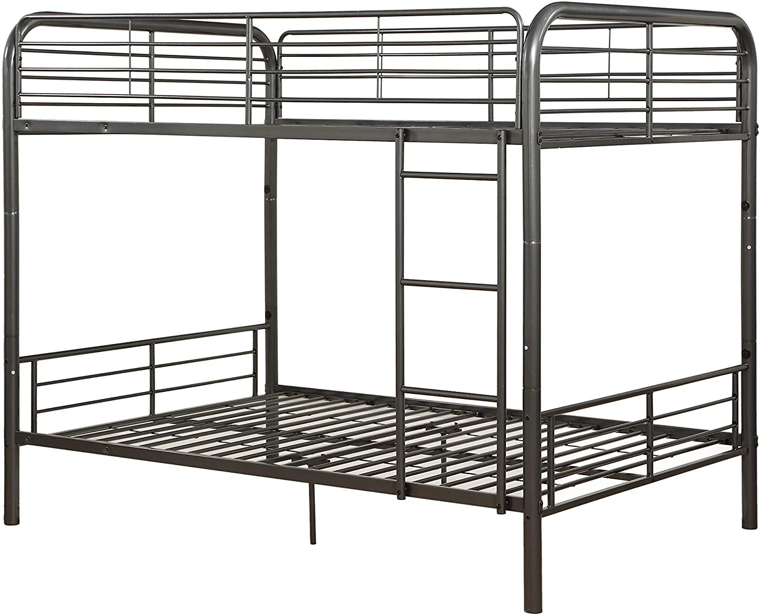 Dark Brown Metal Tube Full Over Full Bunk Bed By Homeroots - Image 3