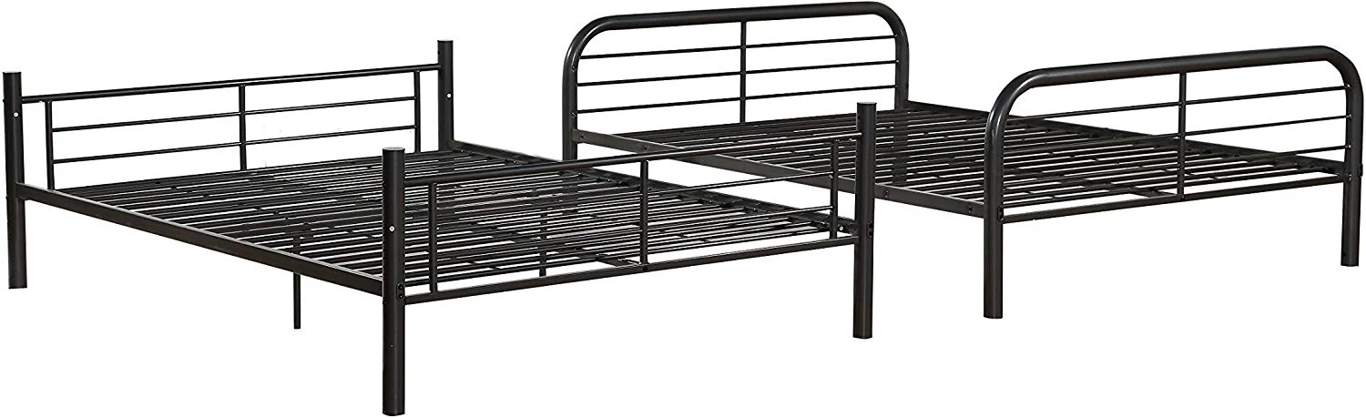 Dark Brown Metal Tube Full Over Full Bunk Bed By Homeroots - Image 4