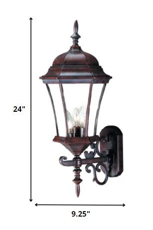 Dark Brown Ornamental Carousel Lantern Wall Light By Homeroots - Image 2