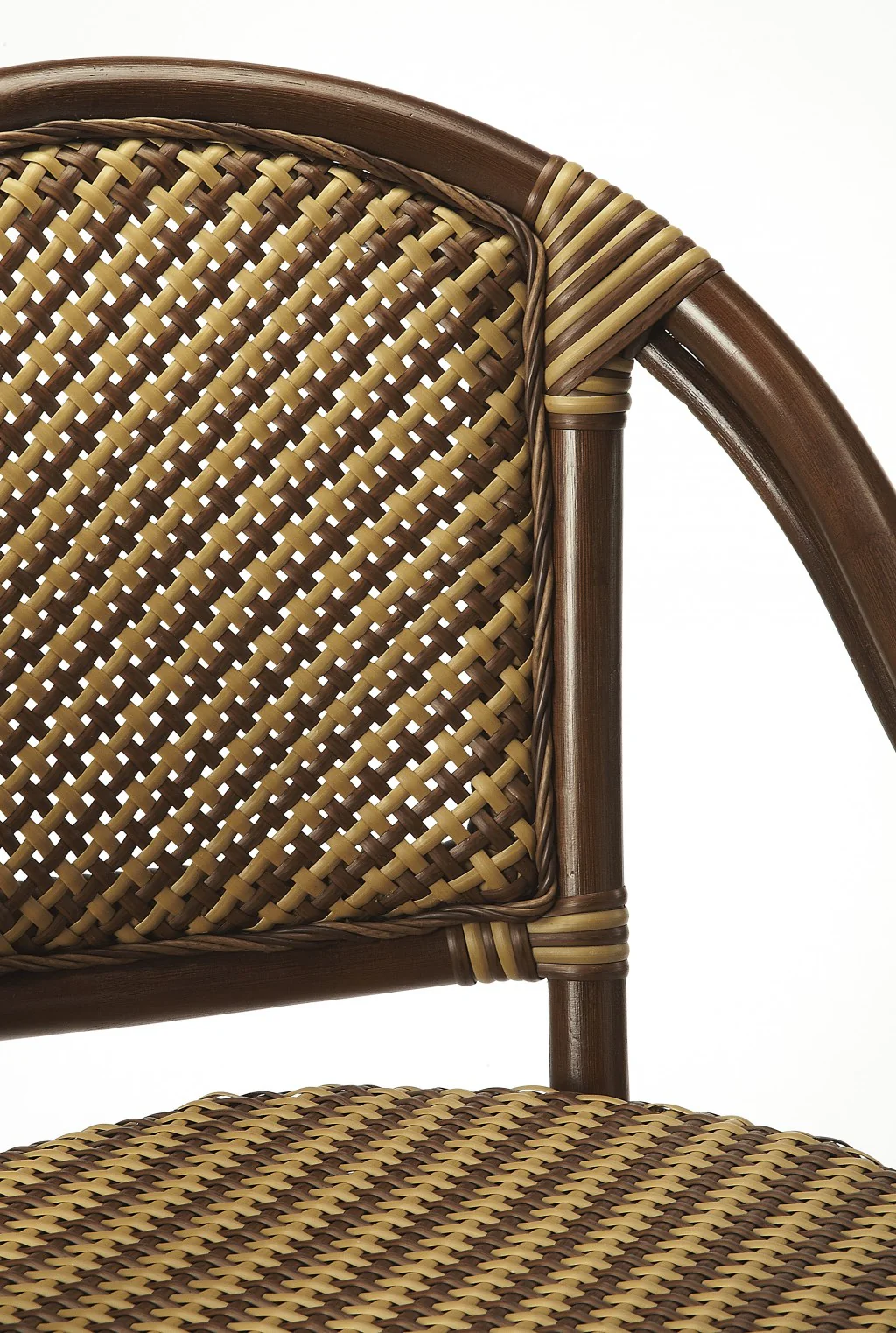 Dark Brown Rattan Bar Stool By Homeroots - Image 5