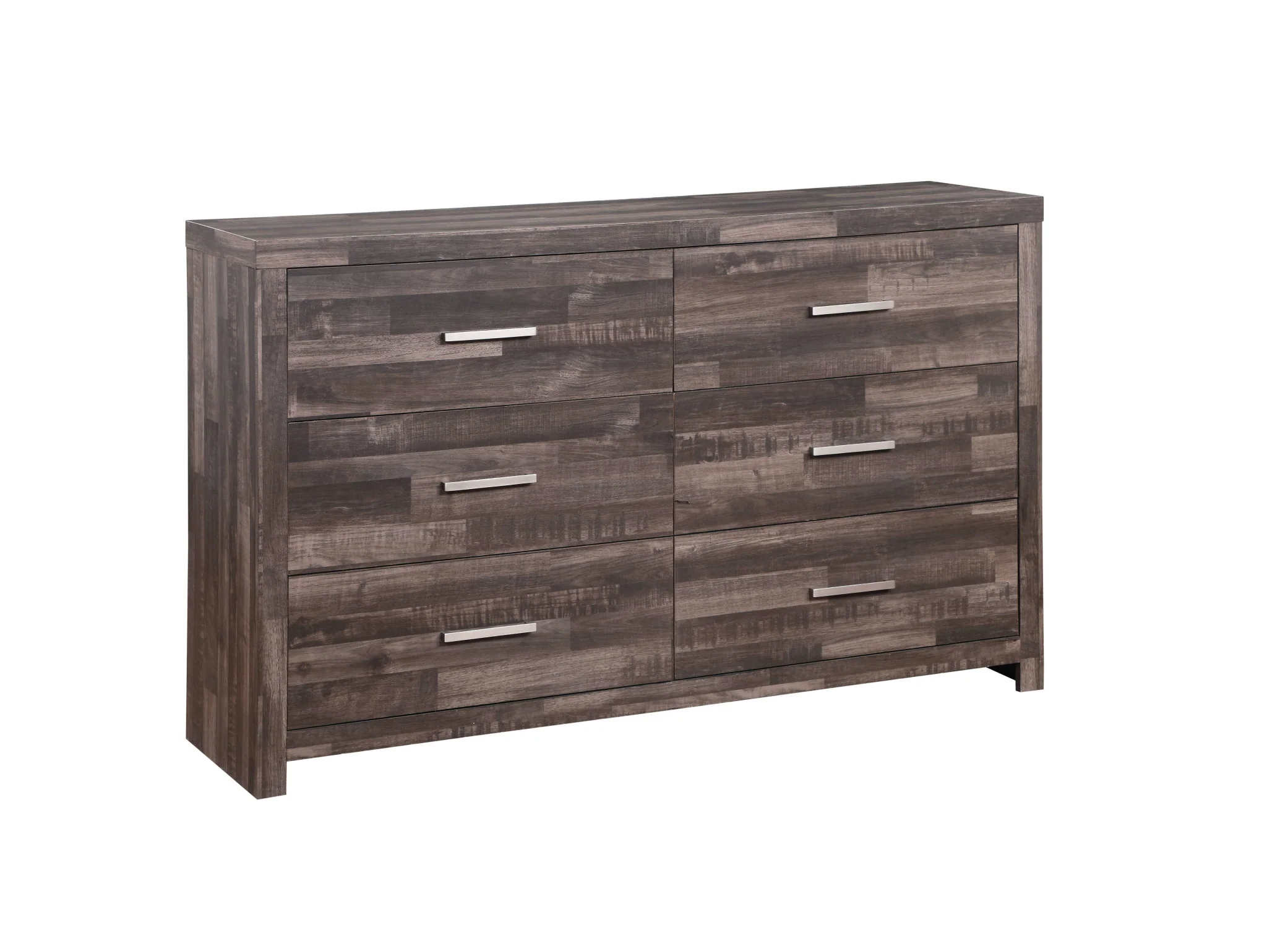 Dark Brown Solid and Manufactured Wood Six Drawer Double Dresser By Homeroots - Image 2