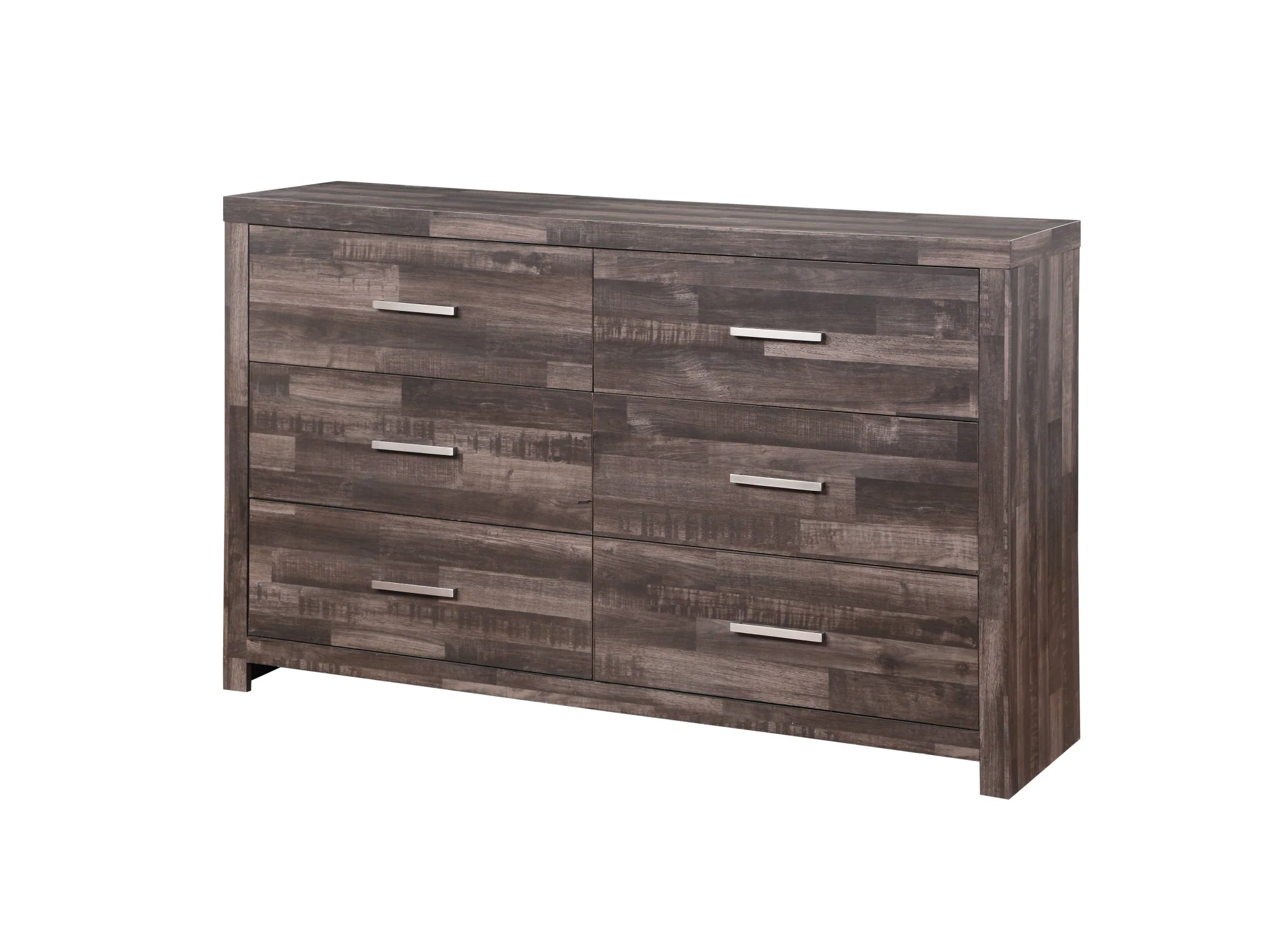Dark Brown Solid and Manufactured Wood Six Drawer Double Dresser By Homeroots - Image 3