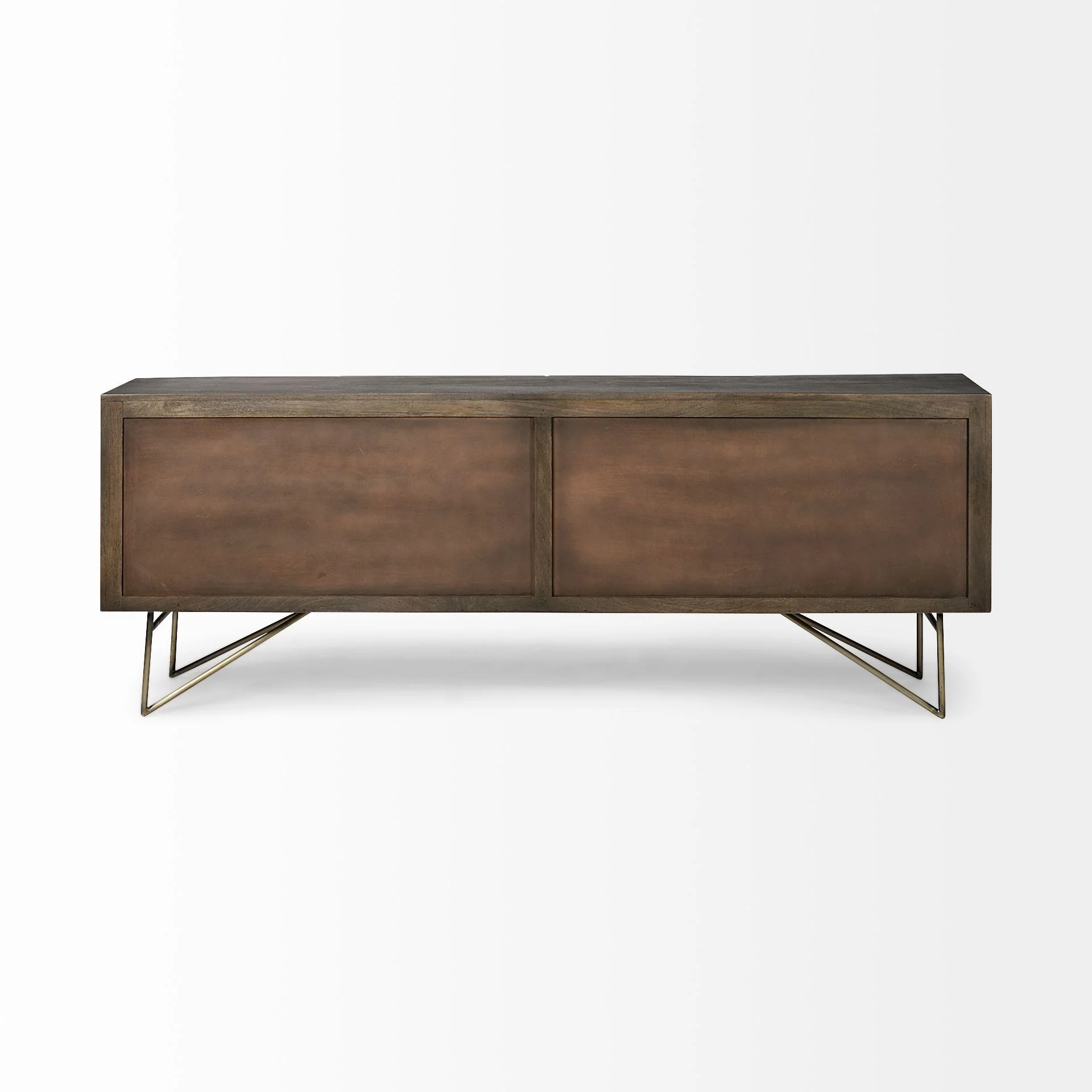 Dark Brown Solid Mango Wood Finish Sideboard With 4 Cabinet Doors By Homeroots - 380240 - Image 5