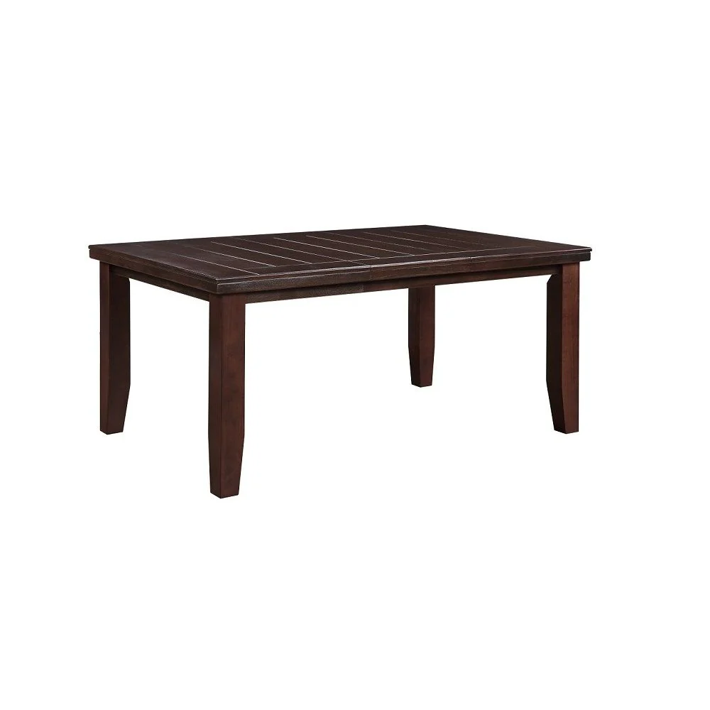 Dark Brown Solid Manufactured Wood Dining Table By Homeroots - Image 2
