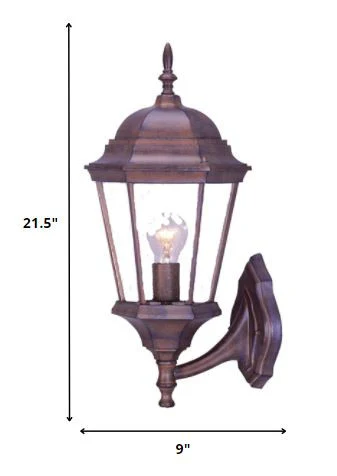 Dark Brown Swing Arm Lantern Wall Light By Homeroots - Image 2
