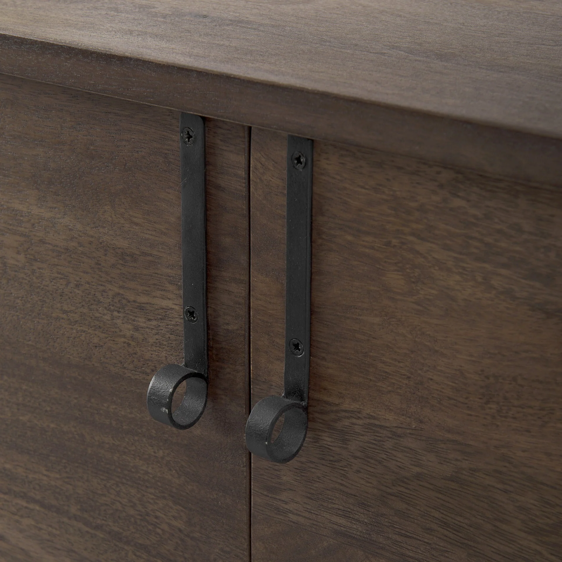 Dark Brown Two Door Cabinet With Metal Legs By Homeroots - Image 6
