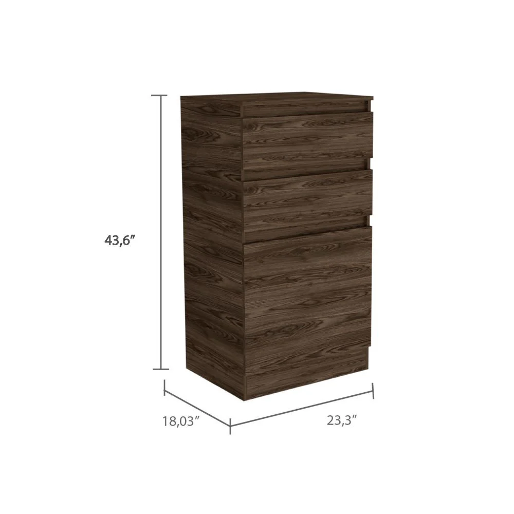 Dark Brown Two Drawer Standard Chest By Homeroots - Image 2
