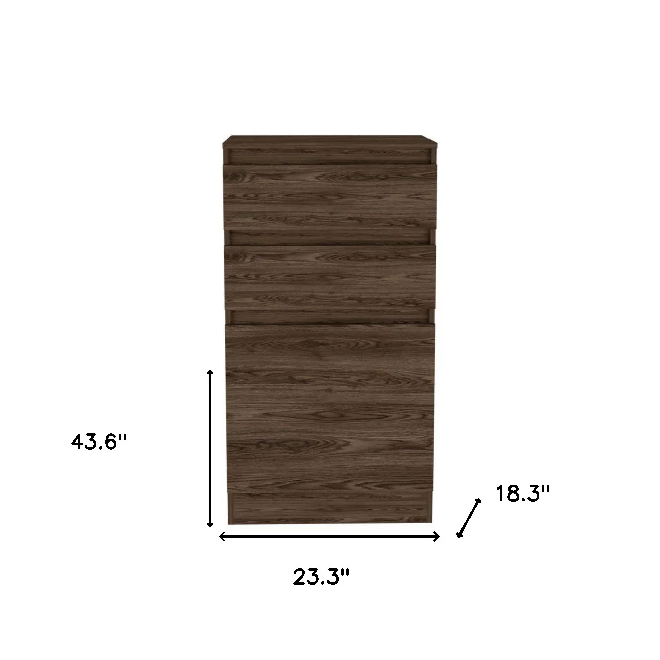 Dark Brown Two Drawer Standard Chest By Homeroots - Image 8