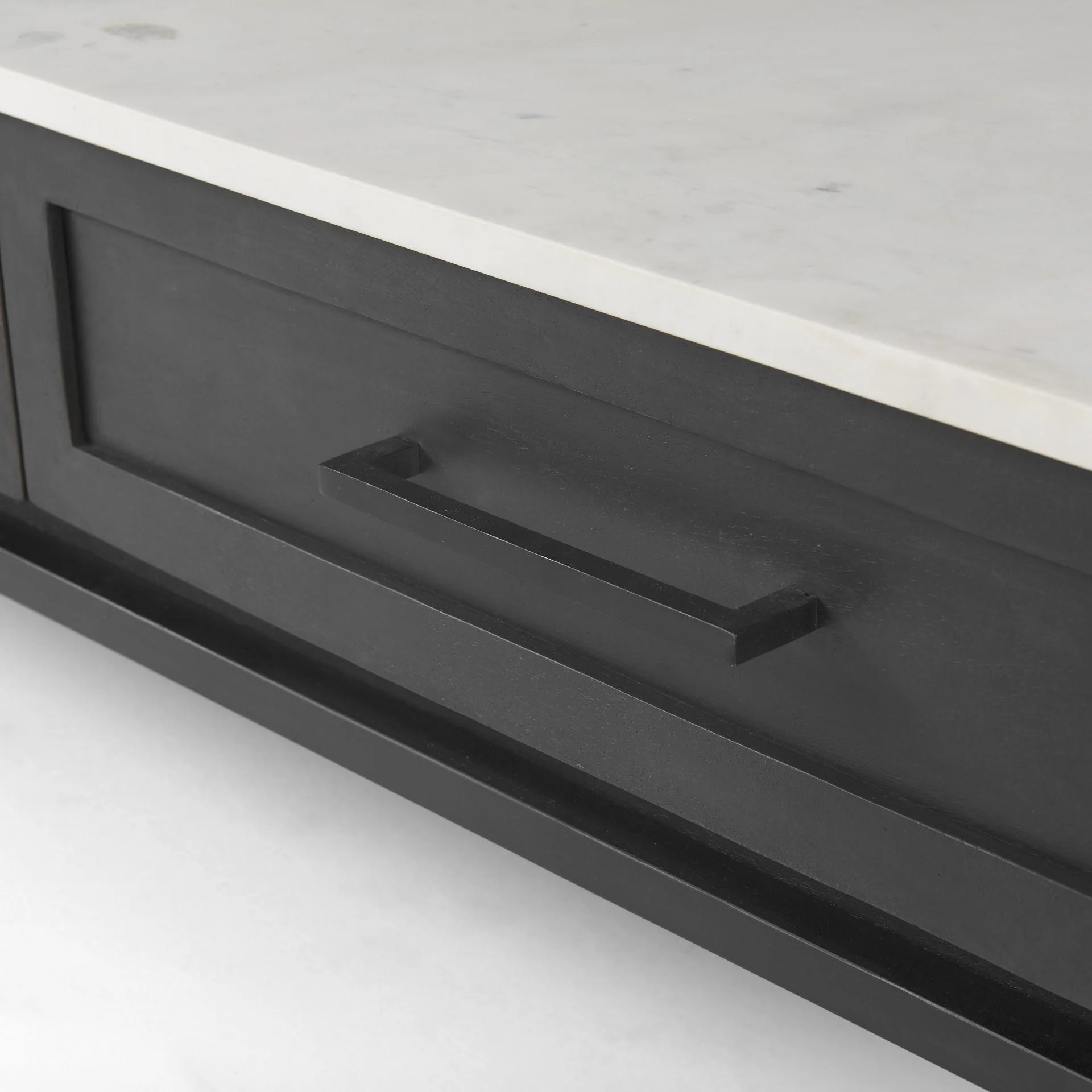 Dark Brown Wood and Marble Coffee Table By Homeroots - Image 8
