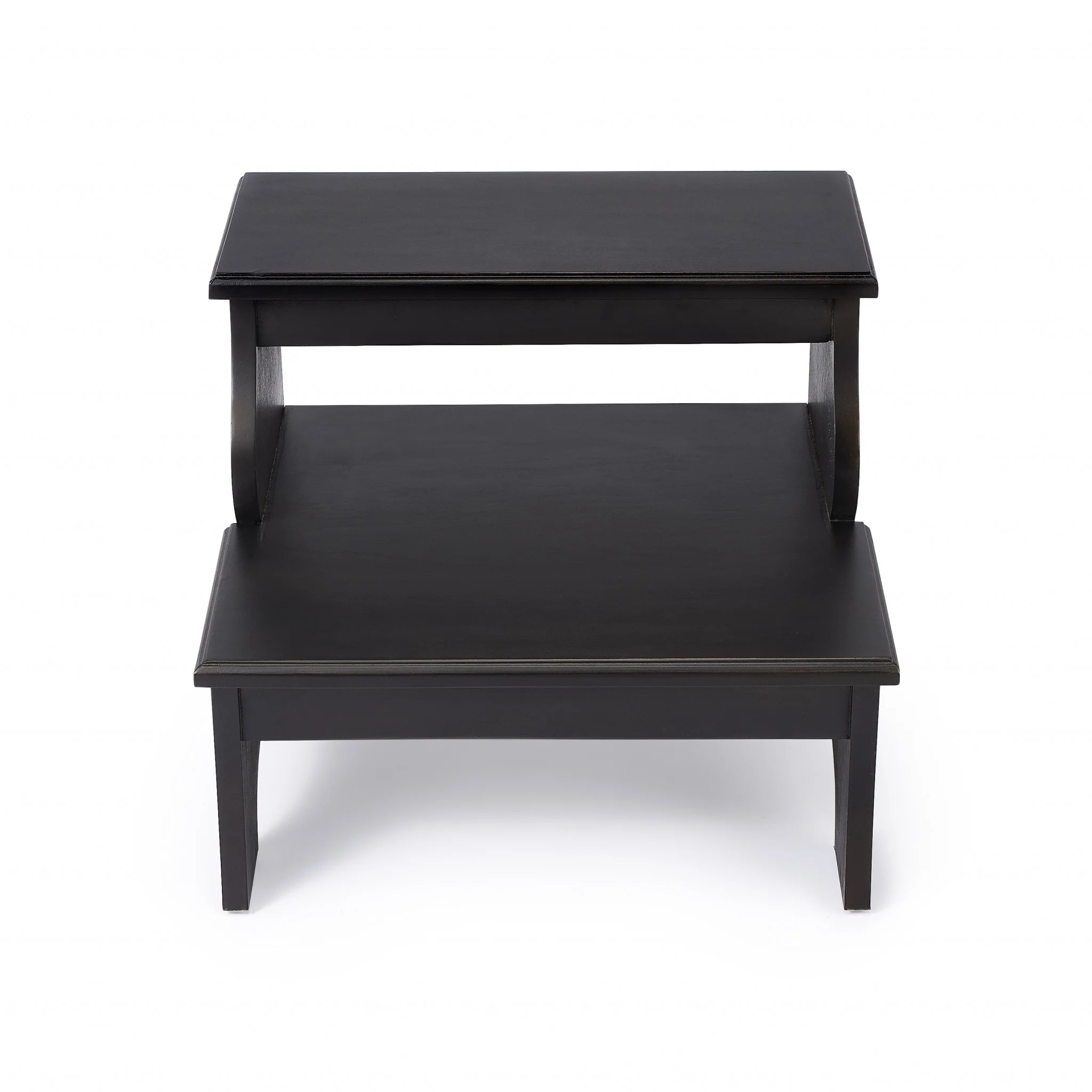 Dark Brown Wood Step Stool By Homeroots - Image 3