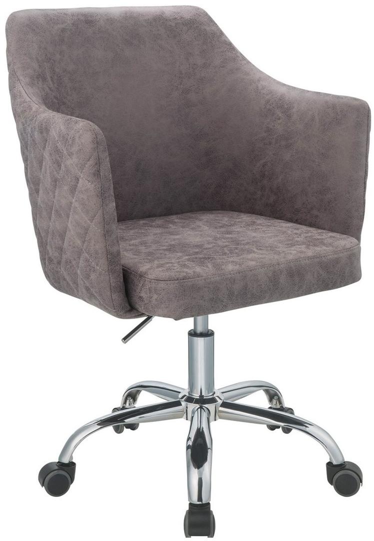 Dark Frey Antique Pu Office Chair By Homeroots - Image 2
