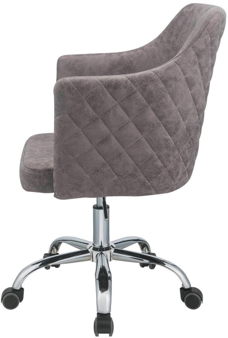 Dark Frey Antique Pu Office Chair By Homeroots - Image 3