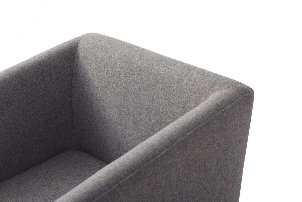 Dark Gray And Brass Upholstered Fabric Dining Arm Chair By Homeroots - Image 5