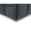 Dark Gray Italian Leather Modular L Shaped Two Piece Corner Sectional By Homeroots - Image 3