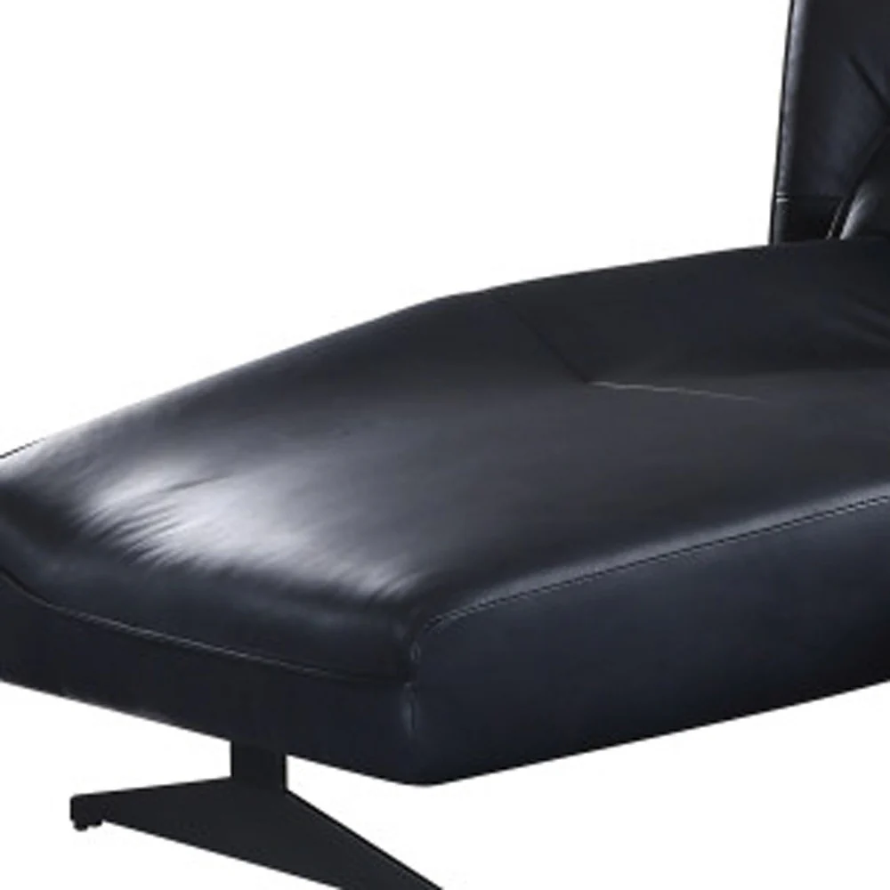 Dark Gray Top Grain Leather L Shaped Two Piece Sofa and Chaise Sectional By Homeroots - Image 2