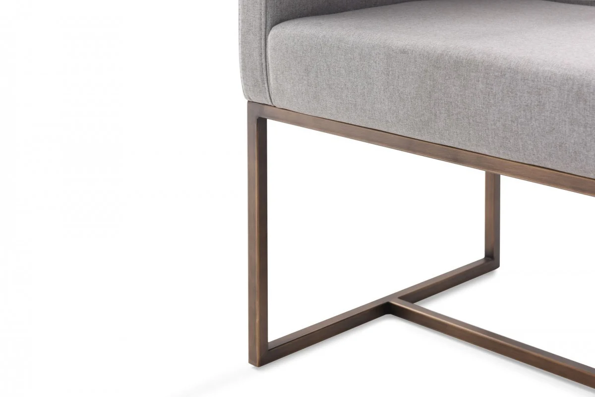 Dark Gray Velvet Antique Brass Dining Chair By Homeroots - Image 14