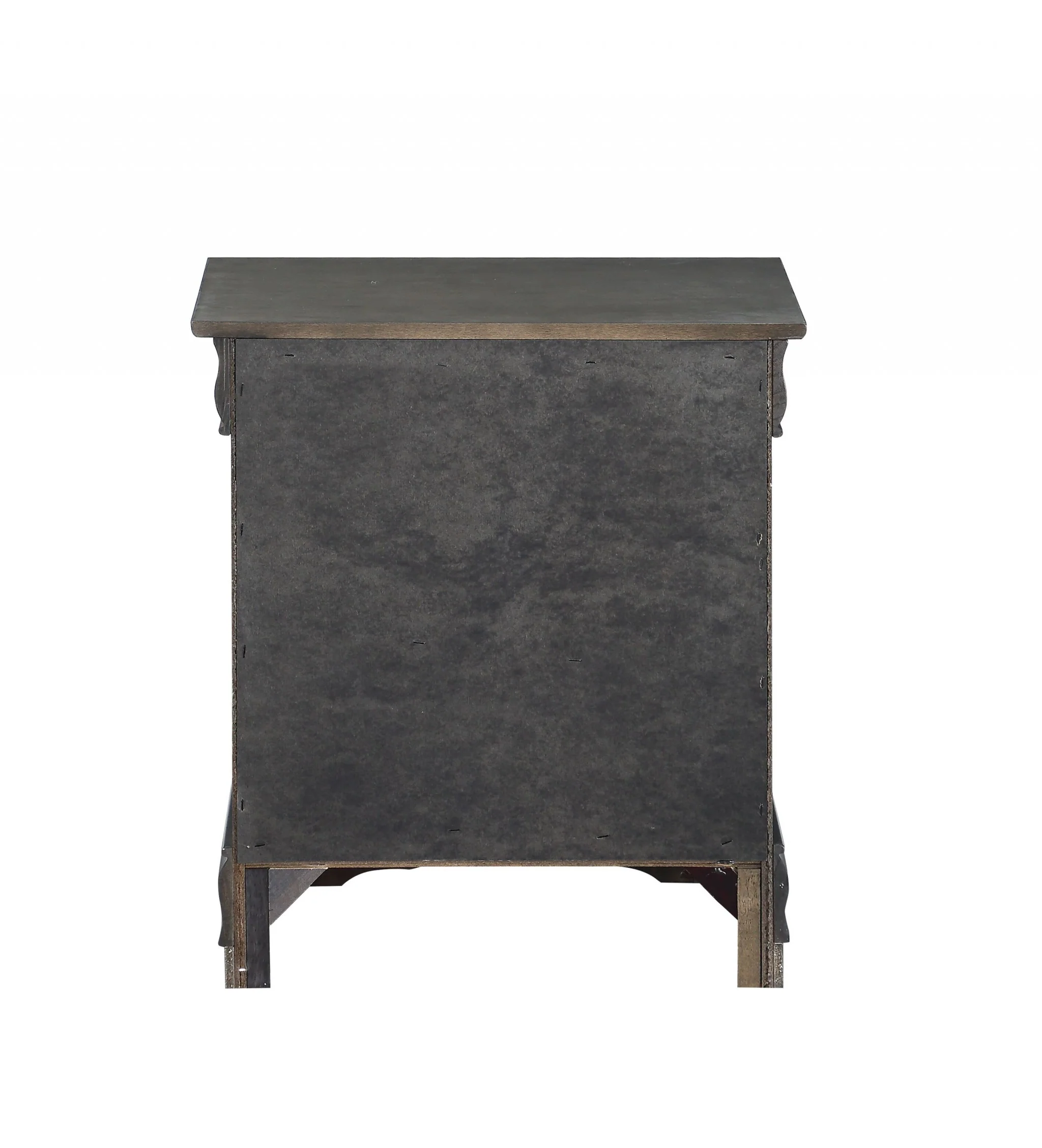 Dark Gray Wooden 2 Drawer Nightstand By Homeroots - Image 2