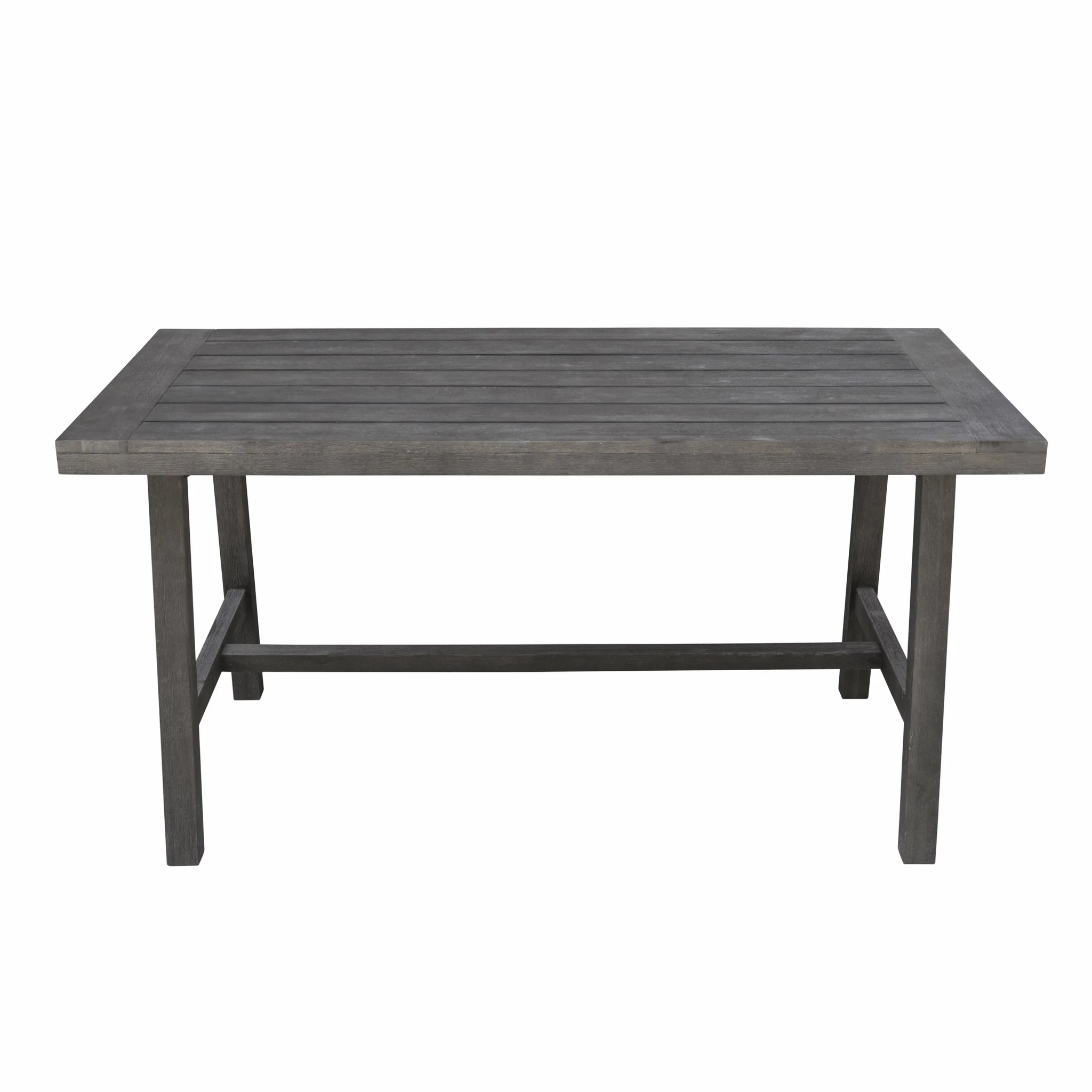 Dark Grey Dining Table with Leg Support By Homeroots - Image 3