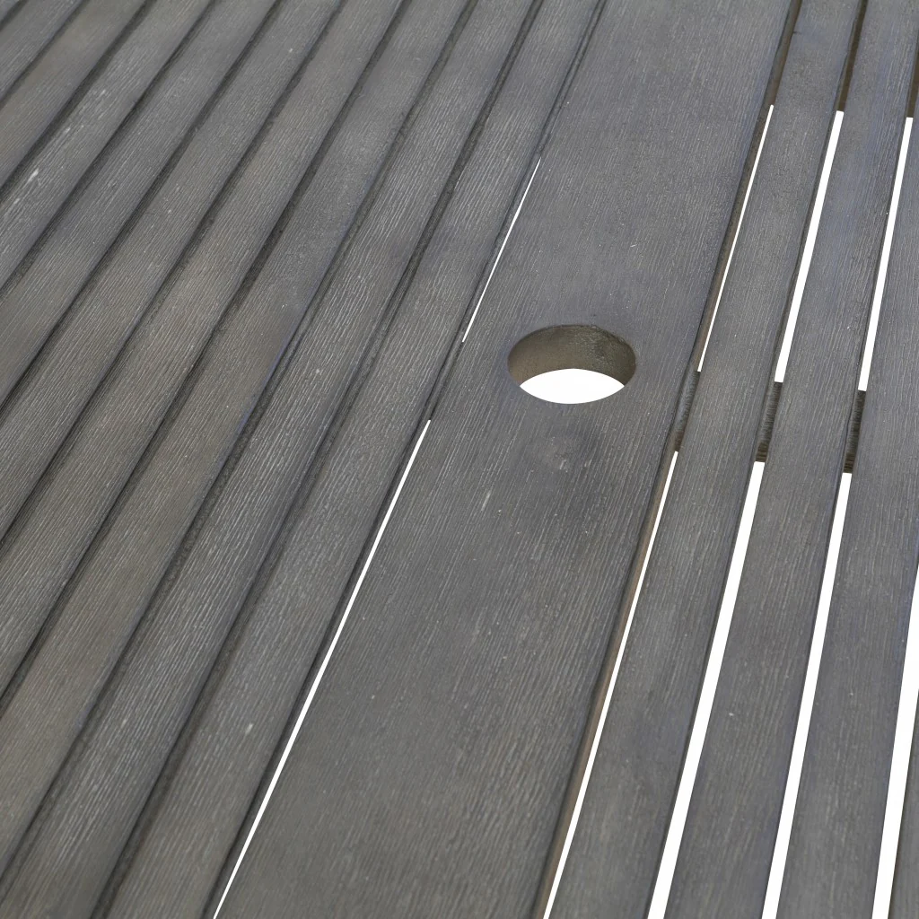 Dark Grey Dining Table with Leg Support By Homeroots - Image 6