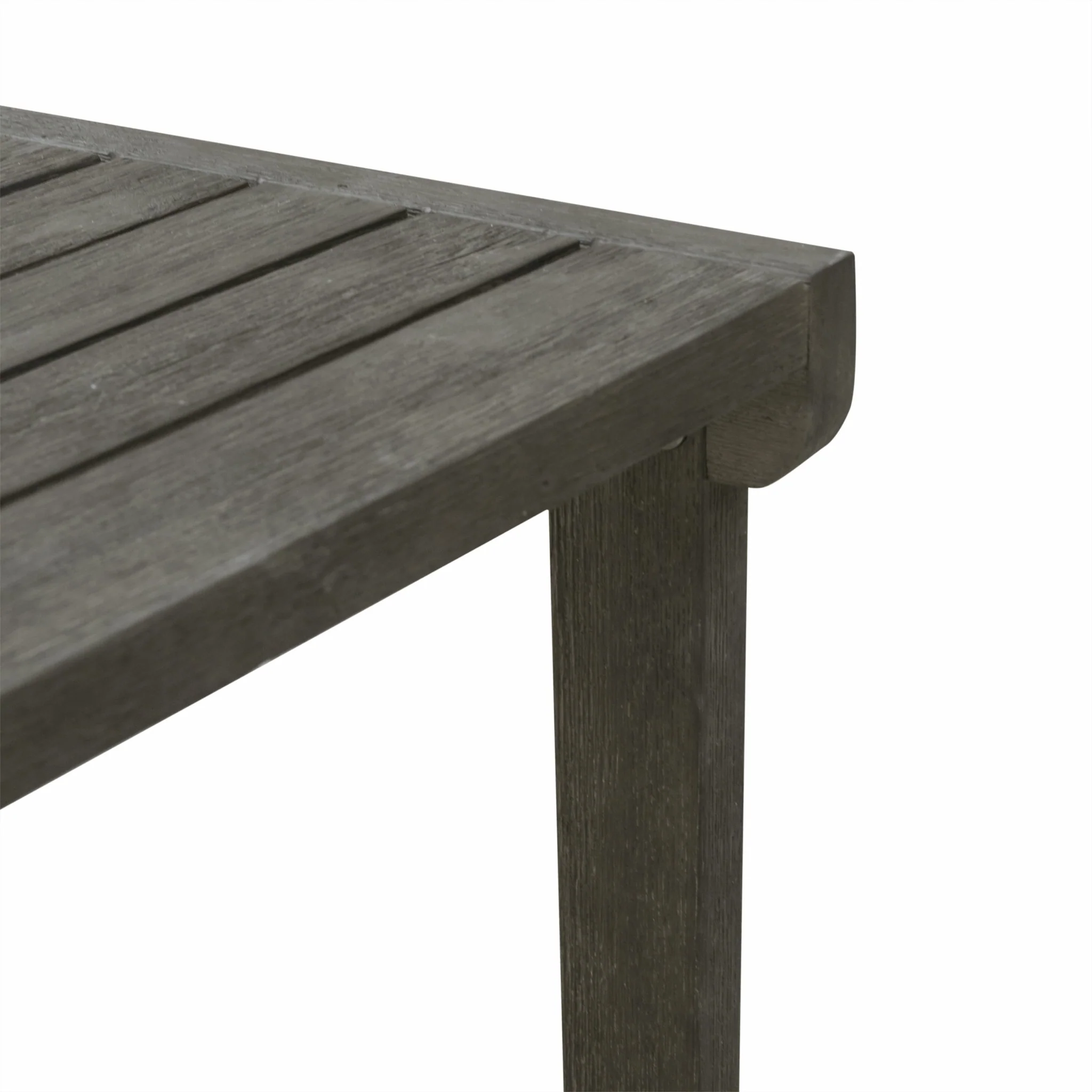 Dark Grey Outdoor Wooden Side Table By Homeroots - Image 4