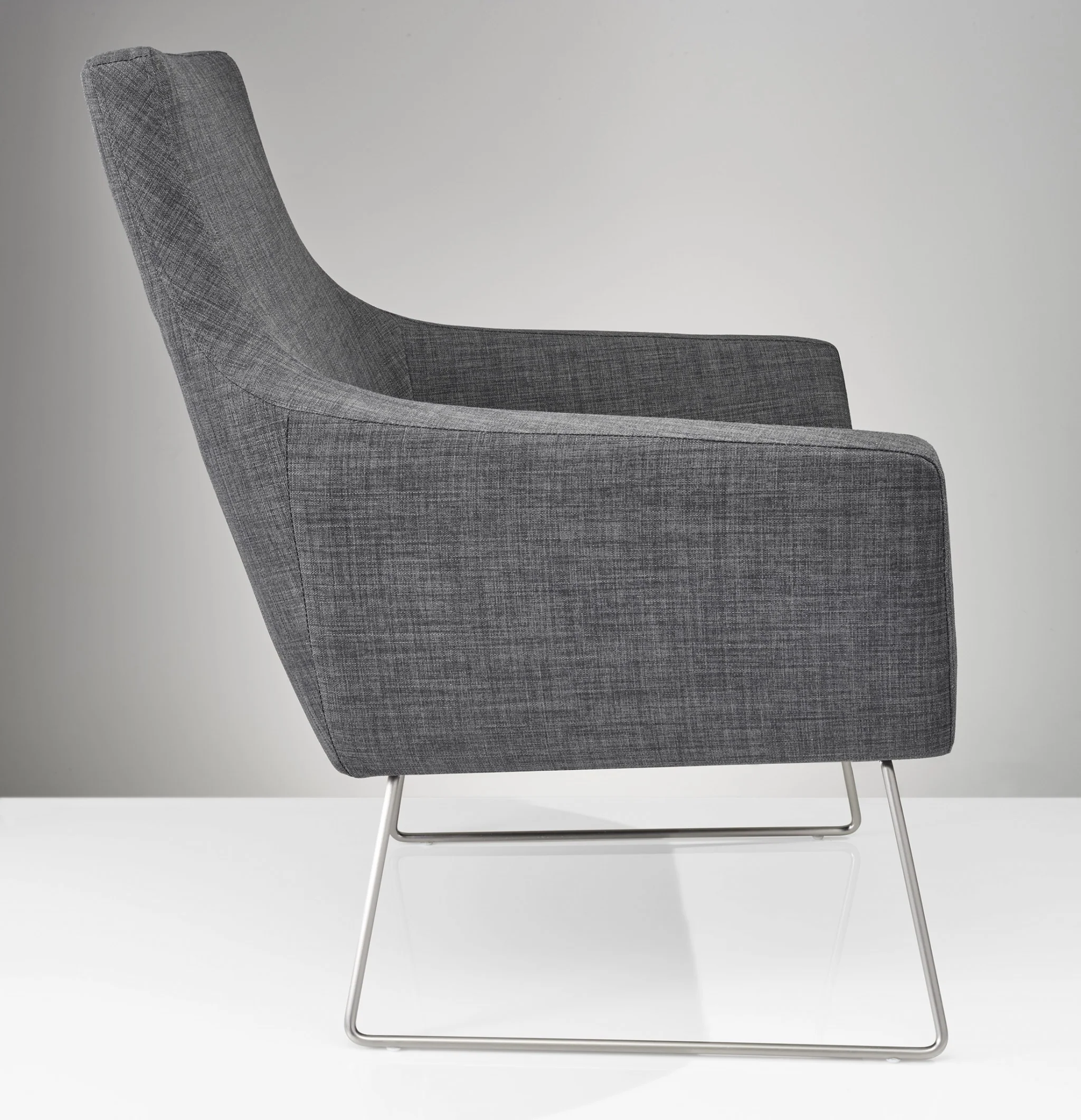 Dark Grey Upholstered Armchair By Homeroots - Image 8