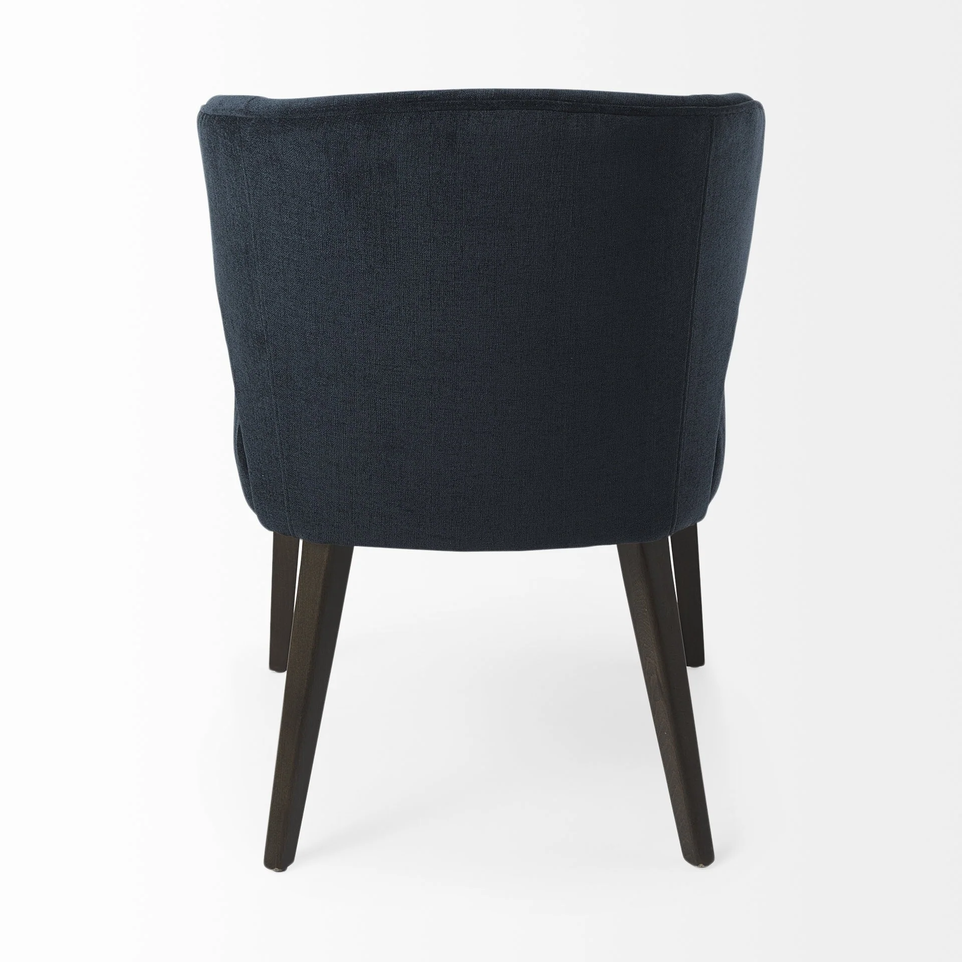 Dark Navy And Black Mid Century Wingback Dining Chair By Homeroots - Image 6