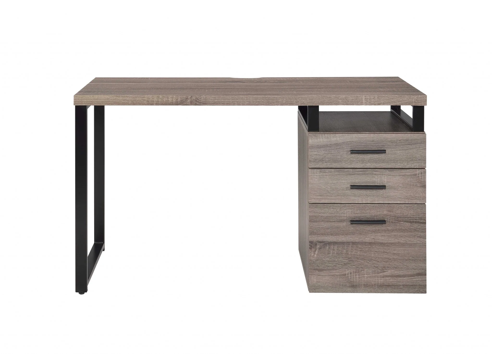 Dark Oak Pvc Desk By Homeroots - Image 2