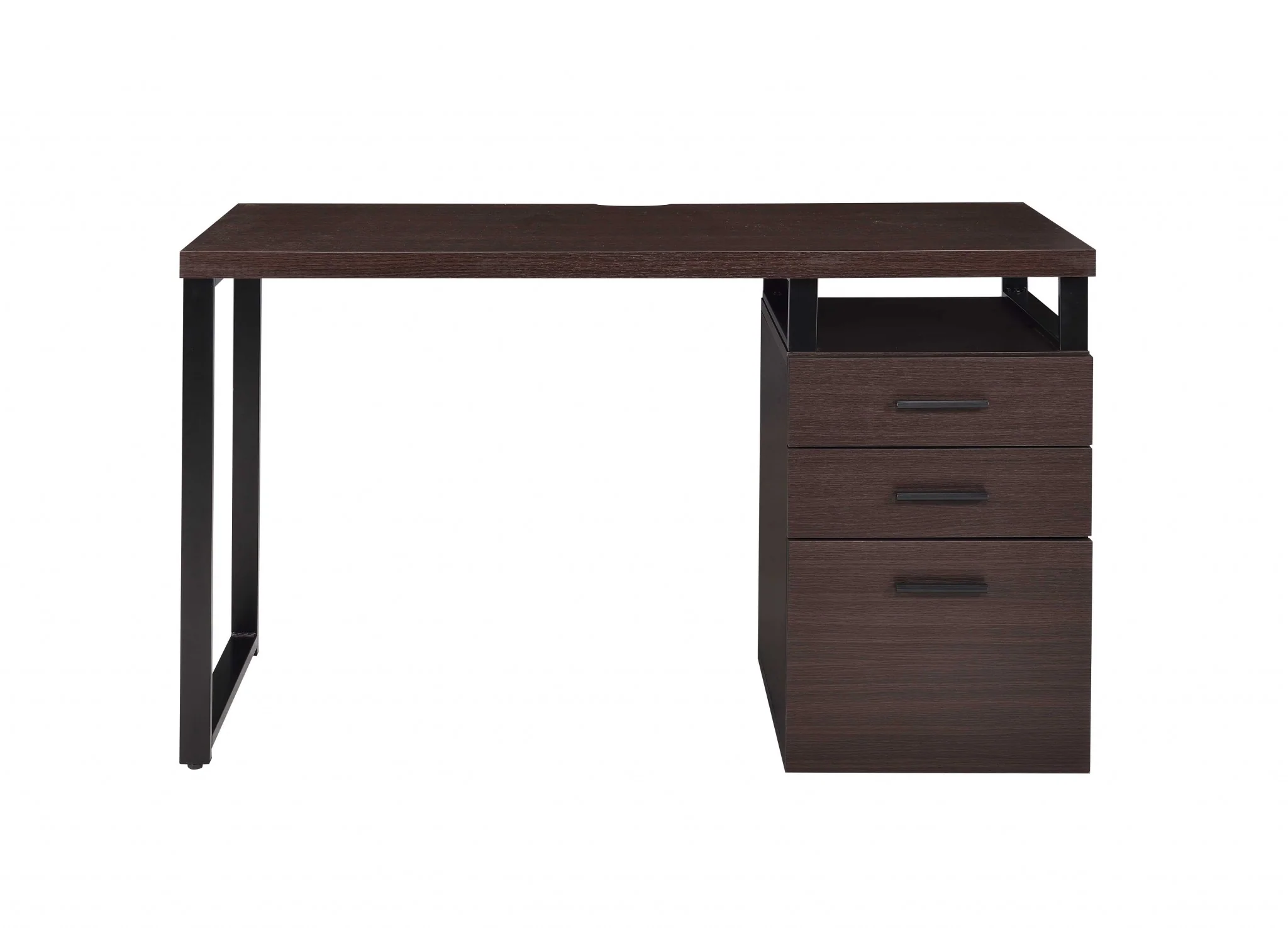 Dark Oak Pvc Desk By Homeroots - Image 3