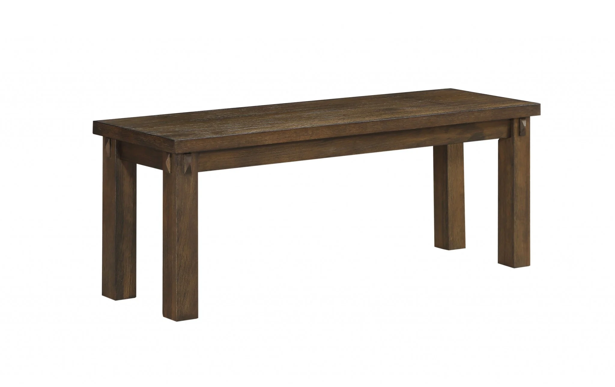 Dark Oak Wood Bench By Homeroots - Image 4