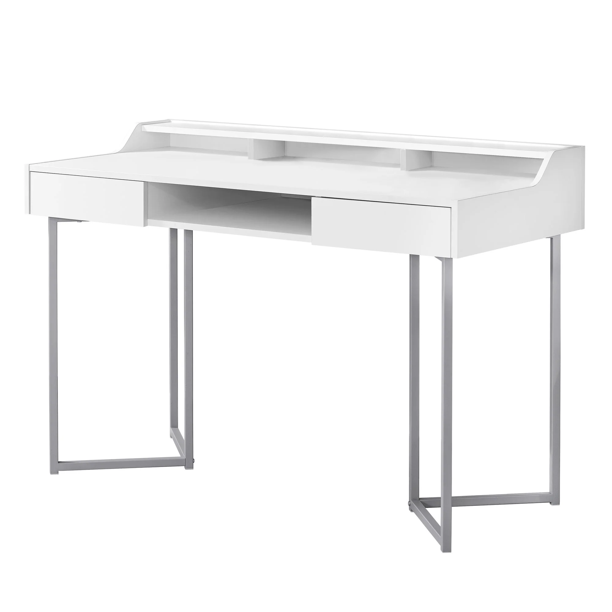 Dark Taupe Black Metal Computer Desk By Homeroots - Image 5