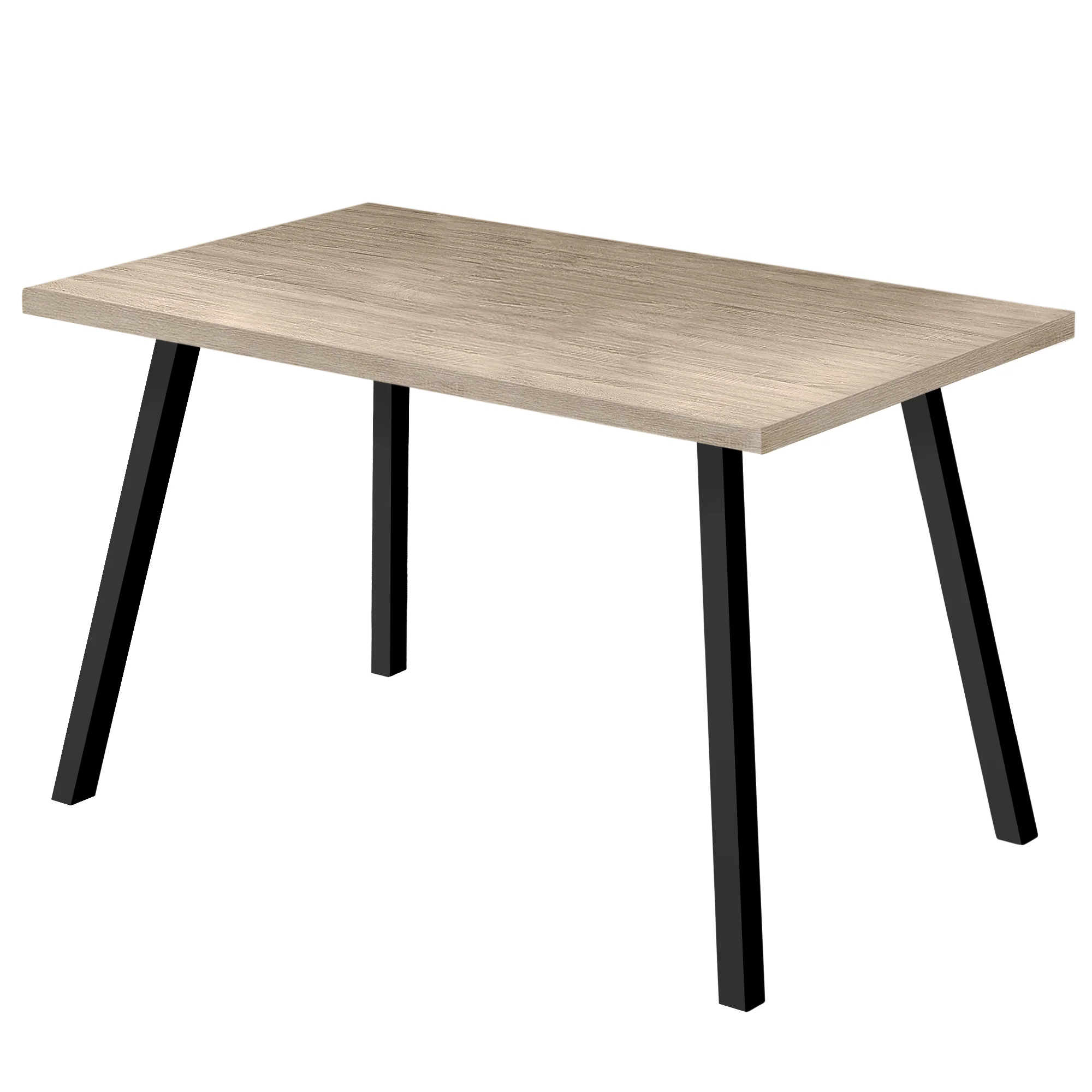 Dark Taupe Black Metal Dining Table By Homeroots - Image 2