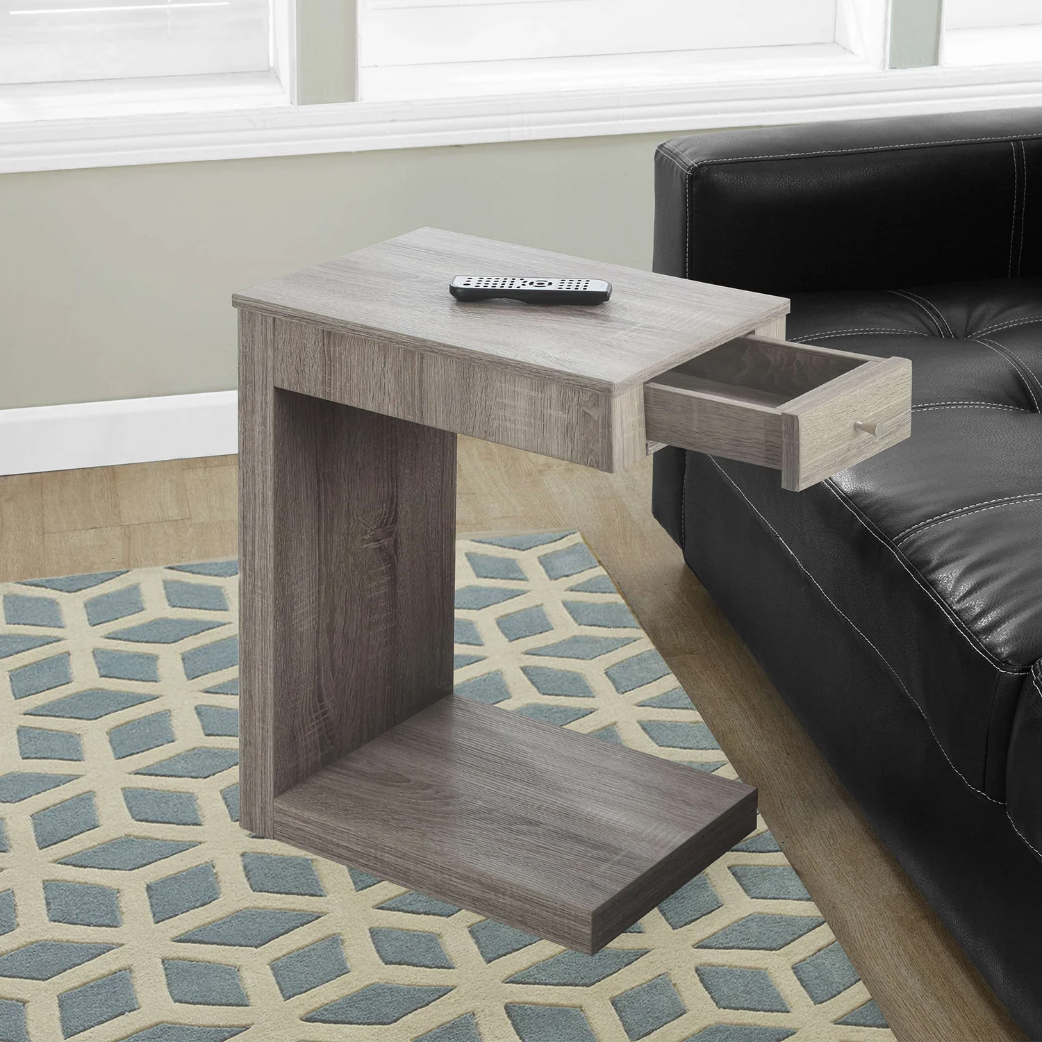 Dark Taupe Finish Hollow Core Accent Table By Homeroots - Image 5