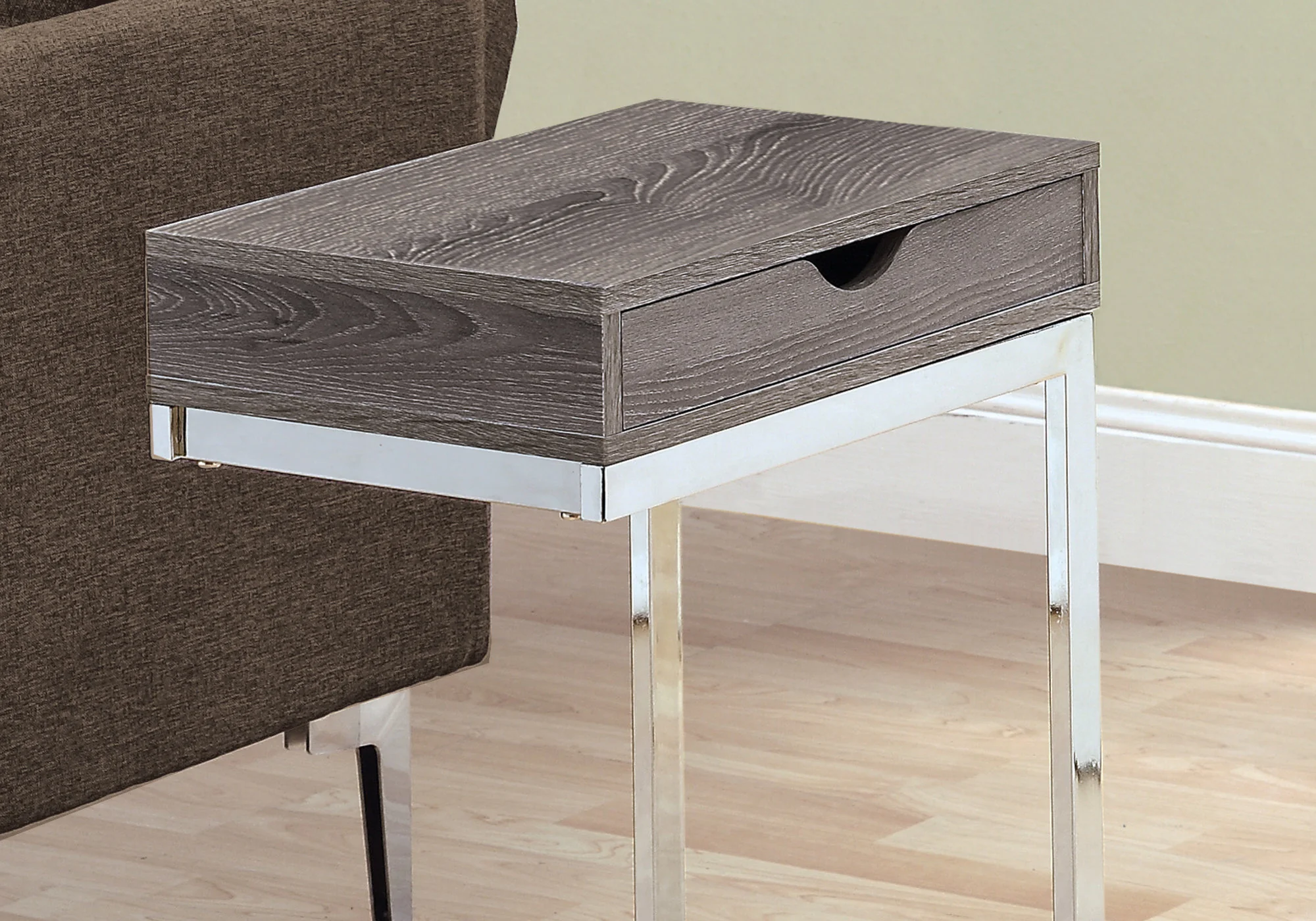 Dark Taupe Finish Metal Accent Table By Homeroots - Image 2