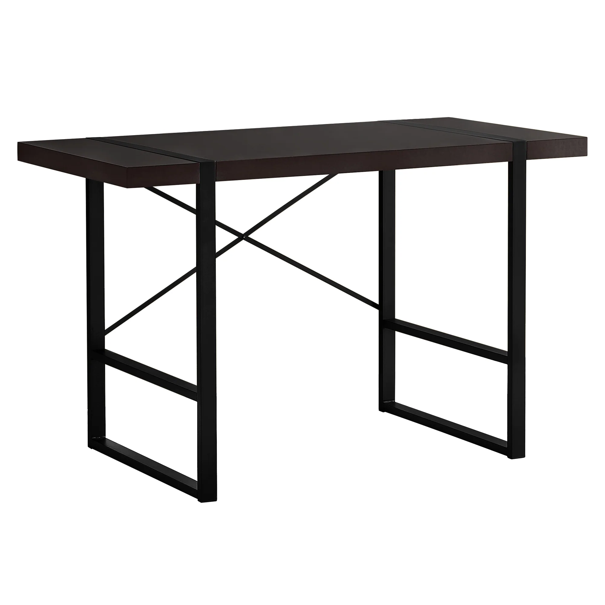 Dark TaupeBlack Metal Computer Desk By Homeroots - Image 5