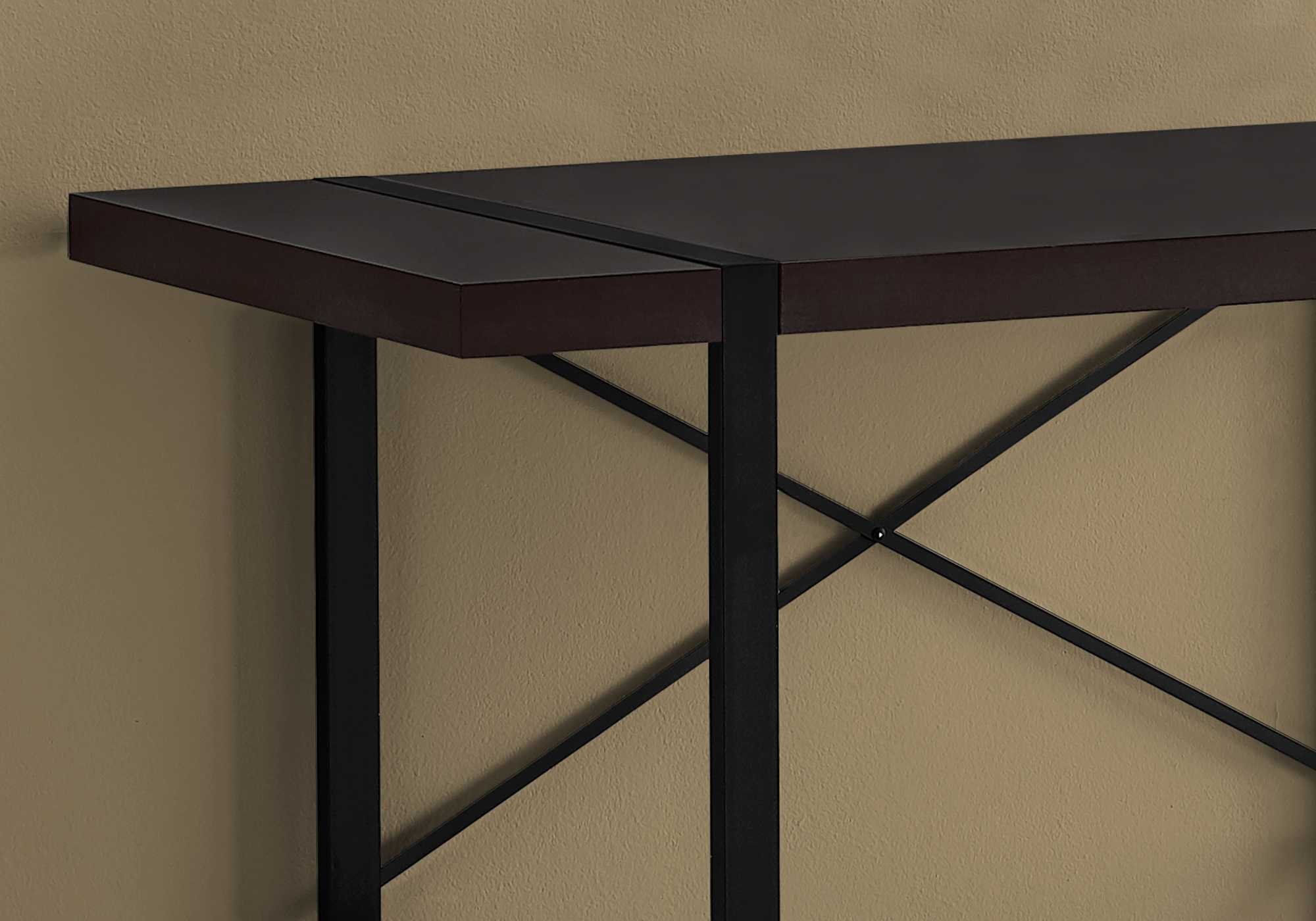 Dark TaupeBlack Metal Computer Desk By Homeroots - Image 6