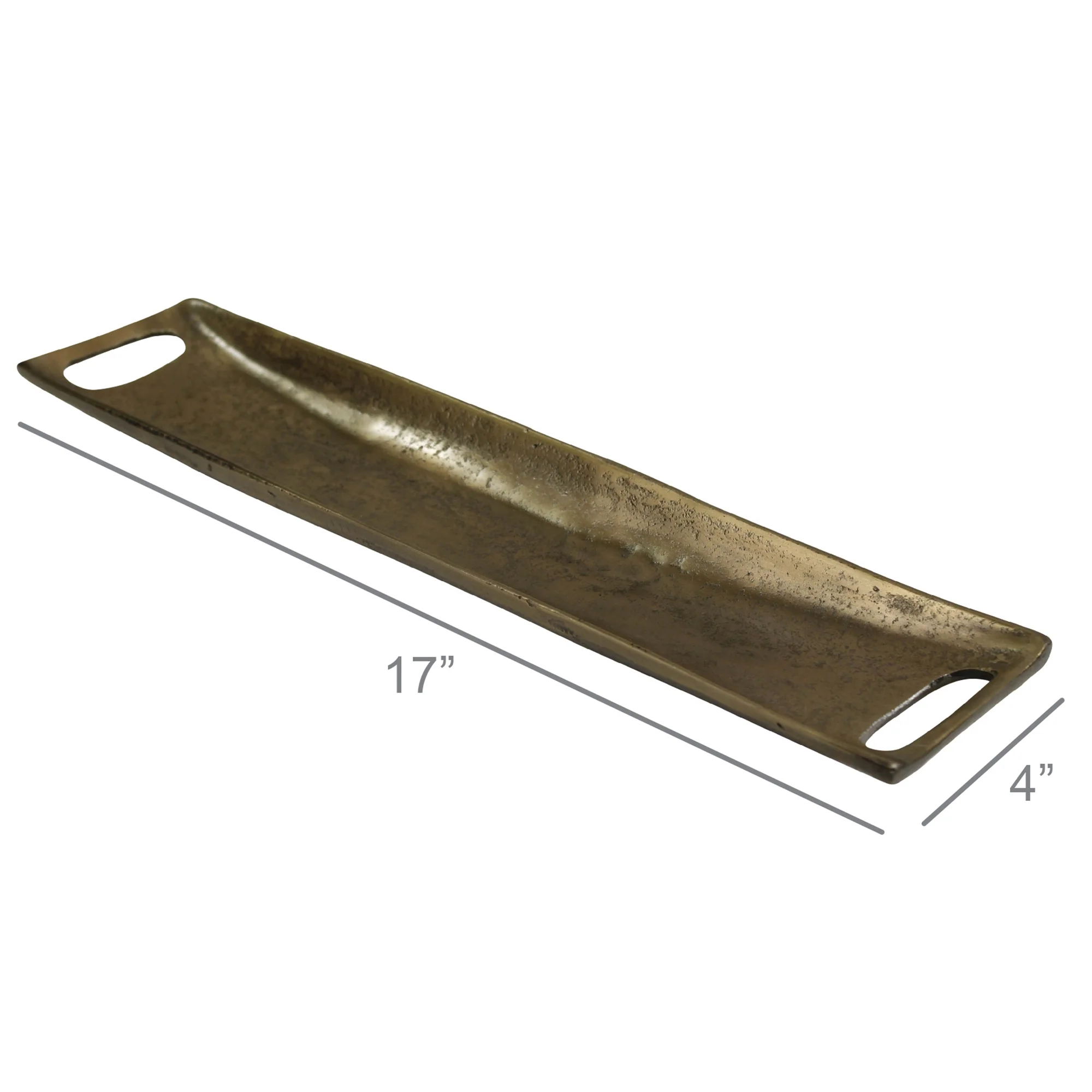 Dash Rectangle Tray, Brass - Small Set Of 4 By HomArt - Image 2