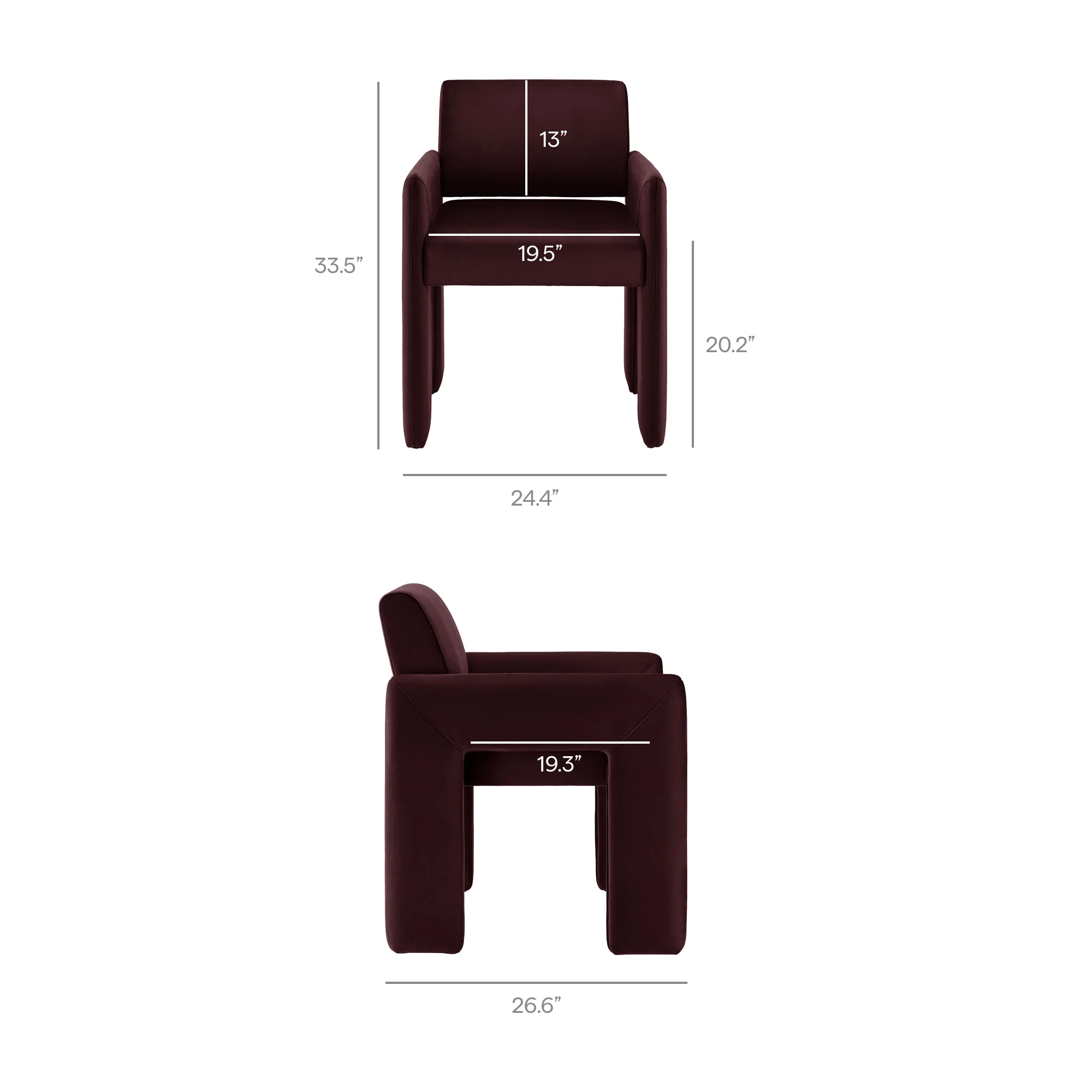 Daven Stain-Resistant Performance Velvet Dining Armchair by Modway - Image 18