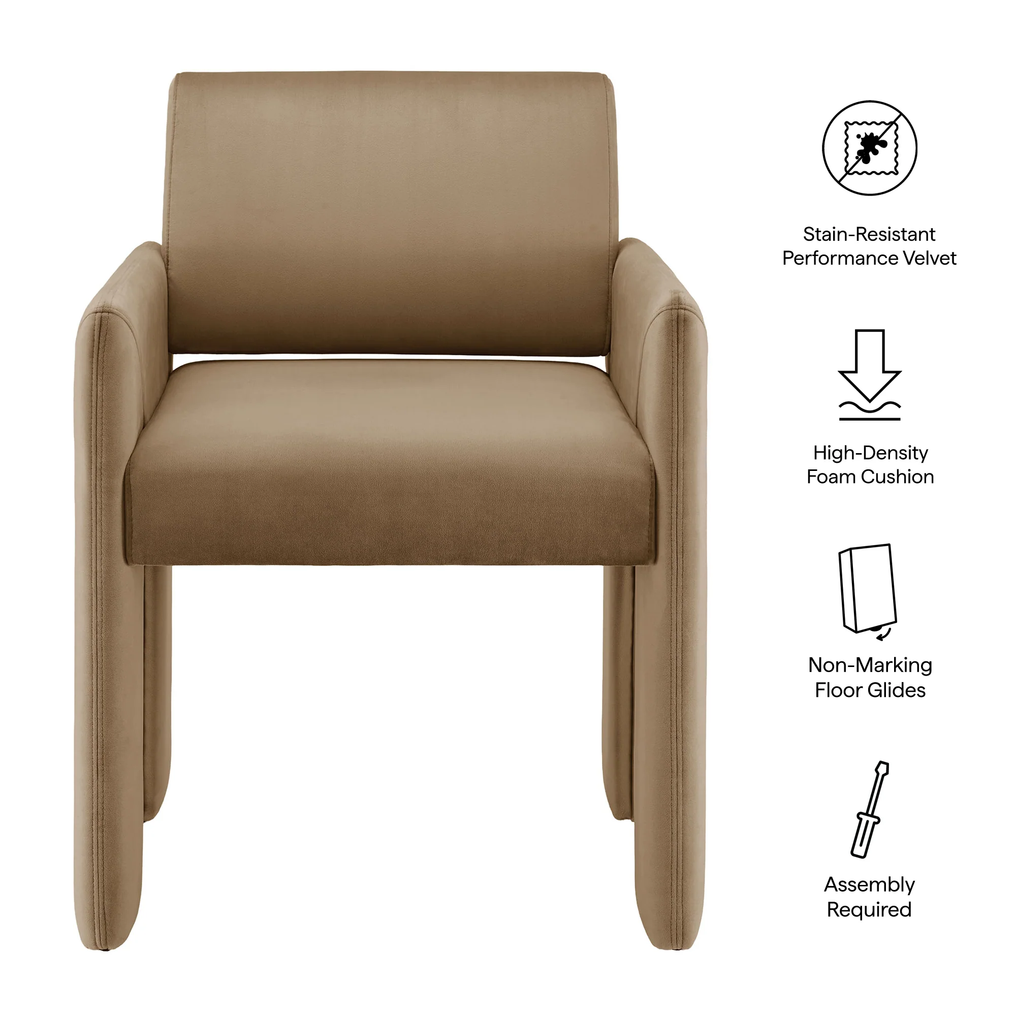 Daven Stain-Resistant Performance Velvet Dining Armchair by Modway - Image 26