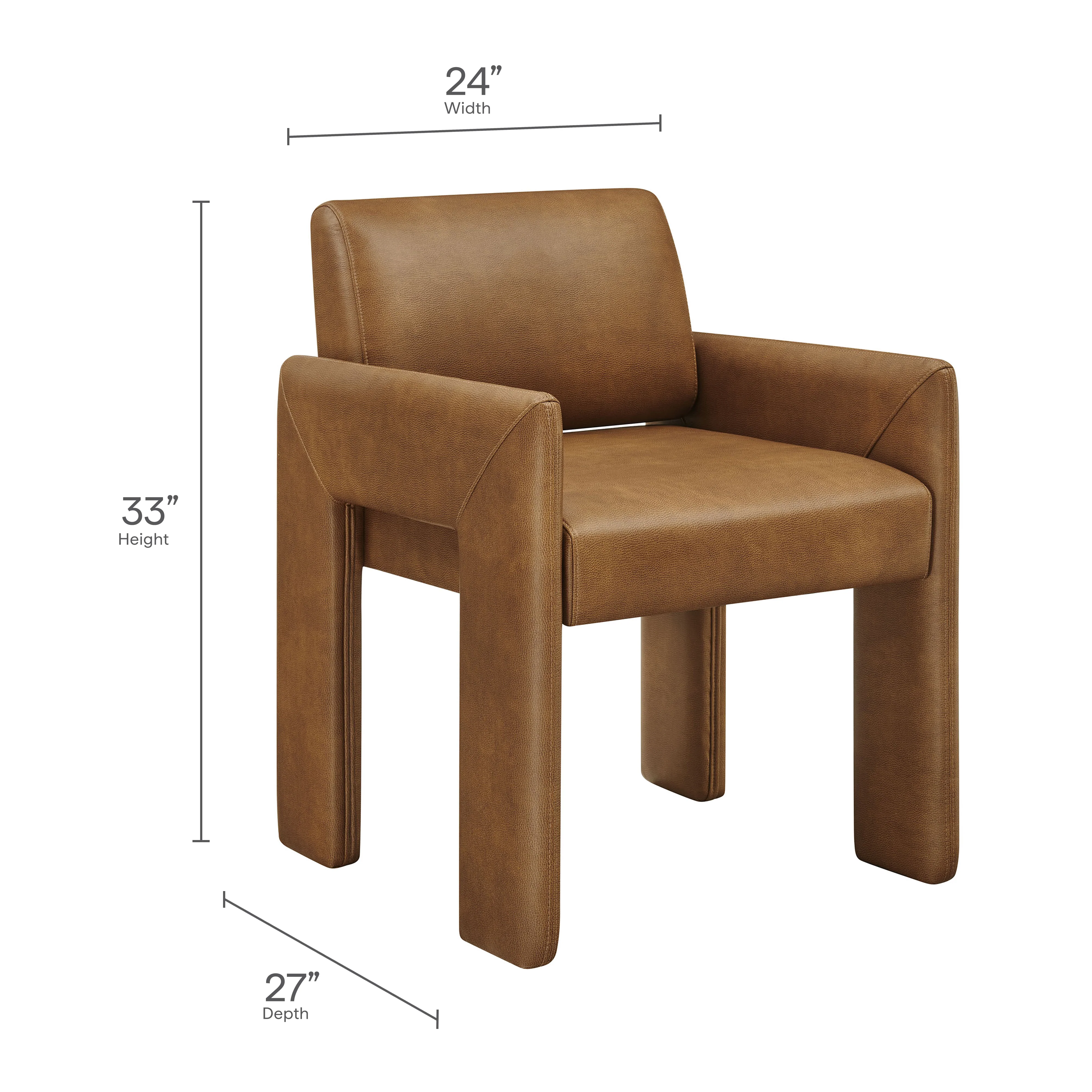 Daven Vegan Leather Dining Armchair by Modway - Image 9