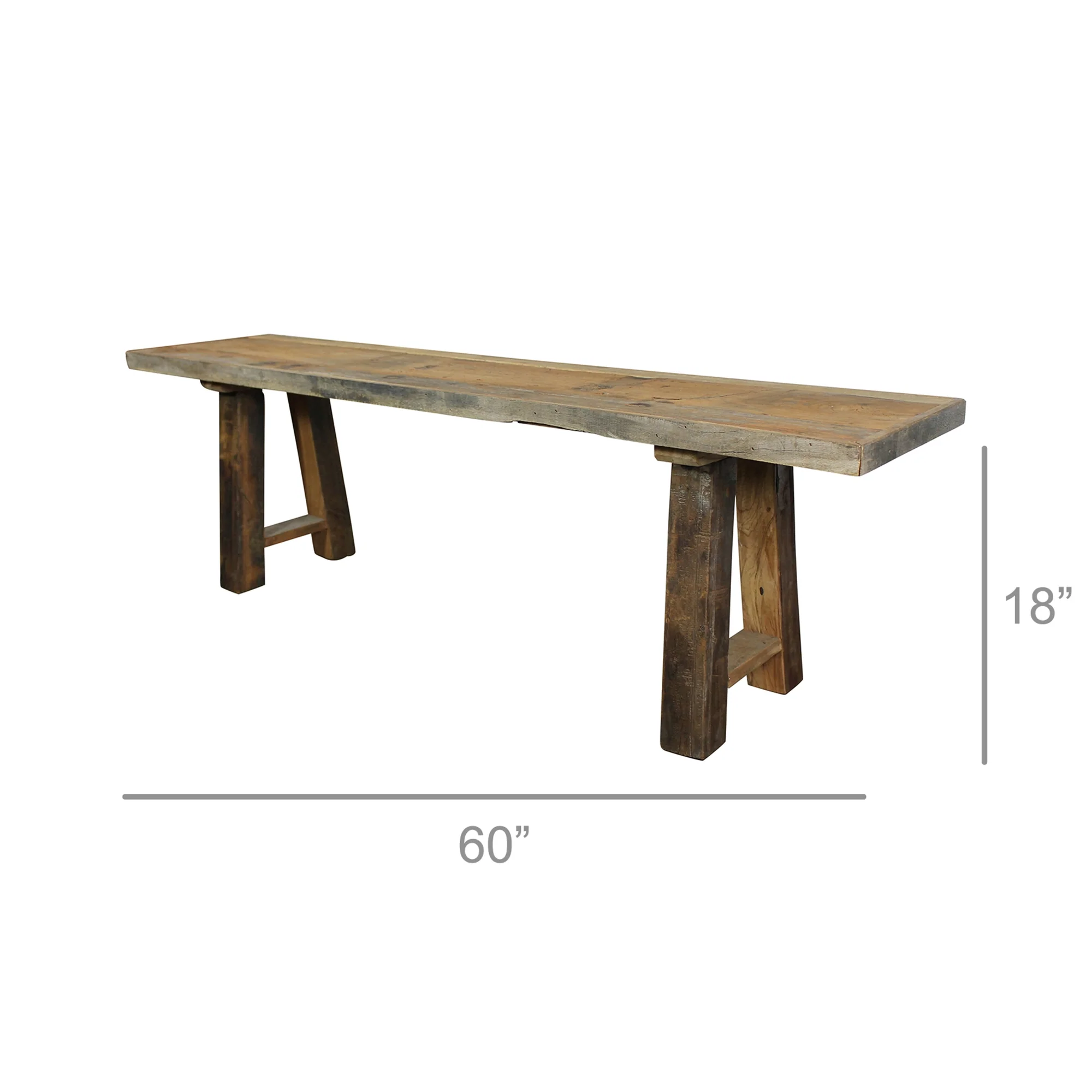 Davis Bench, Reclaimed Wood By HomArt - Image 3