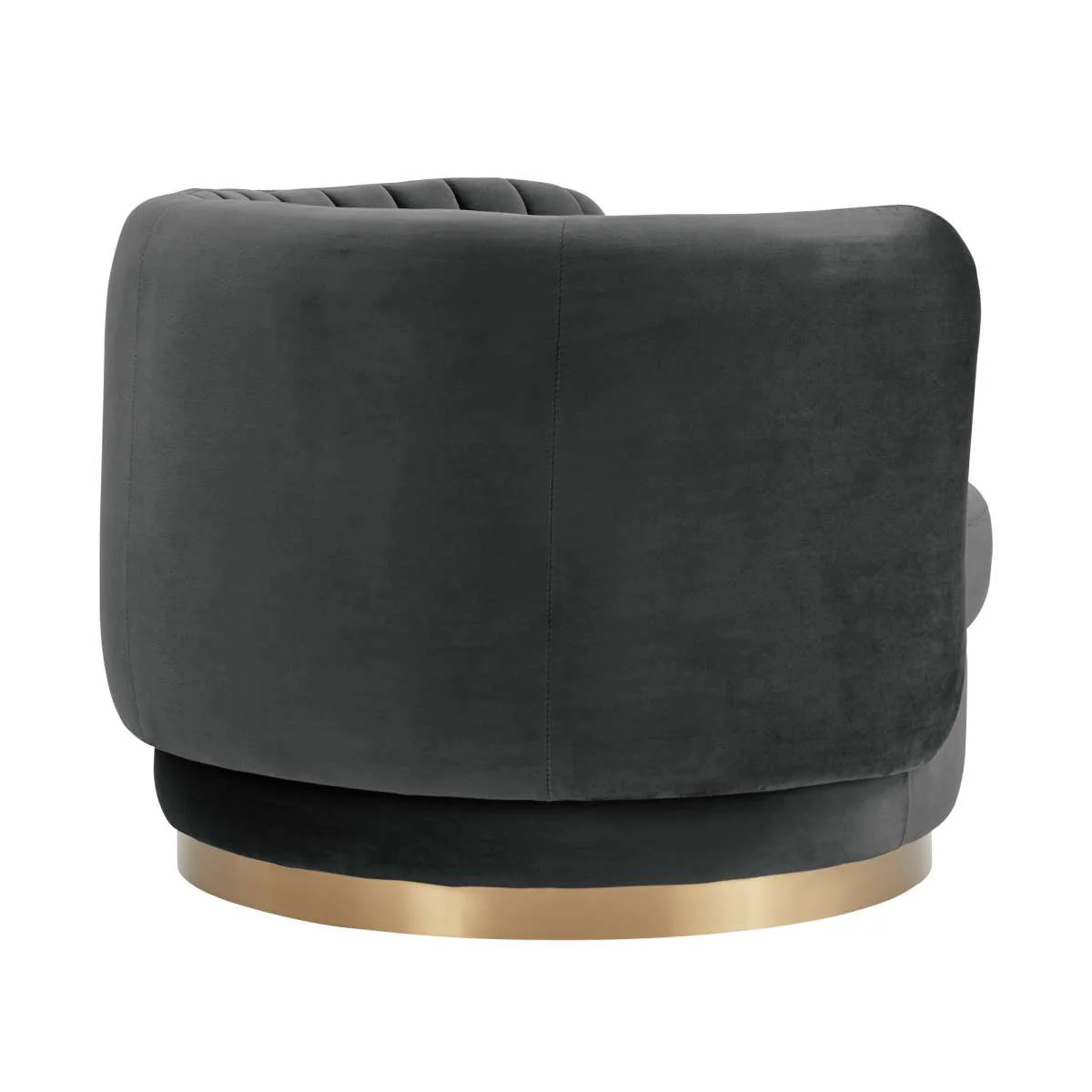 Davy Blush Velvet Swivel Accent Chair with Gold Base By Armen Living - Image 11