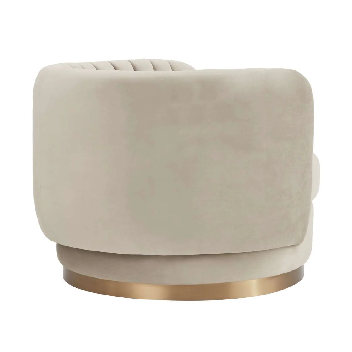 Davy Blush Velvet Swivel Accent Chair with Gold Base By Armen Living - Image 17