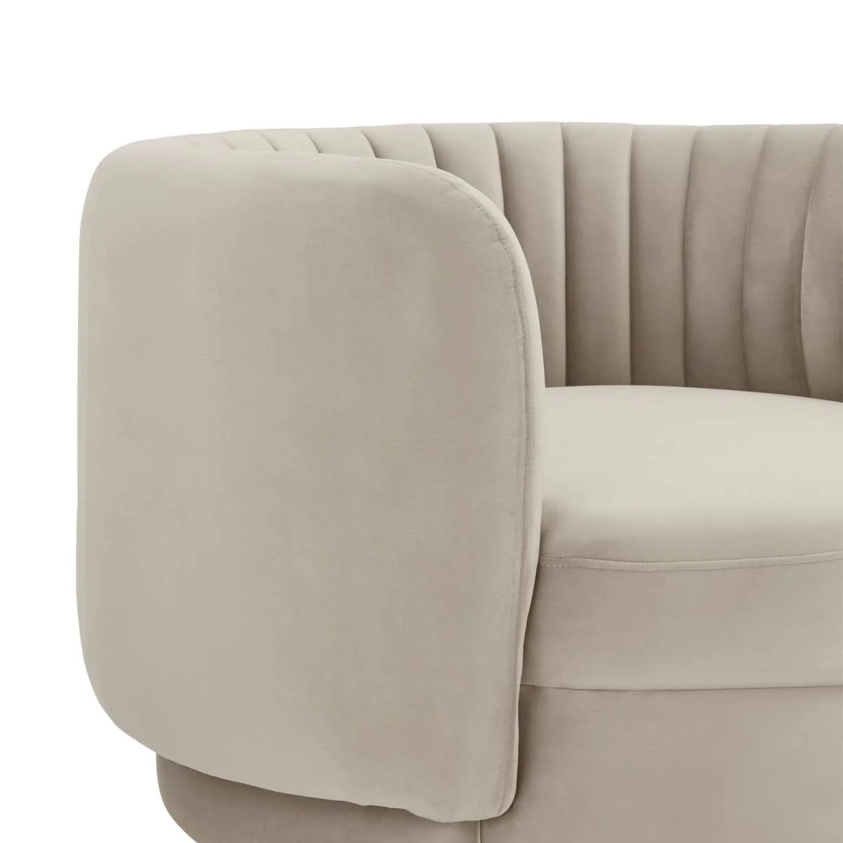 Davy Blush Velvet Swivel Accent Chair with Gold Base By Armen Living - Image 18
