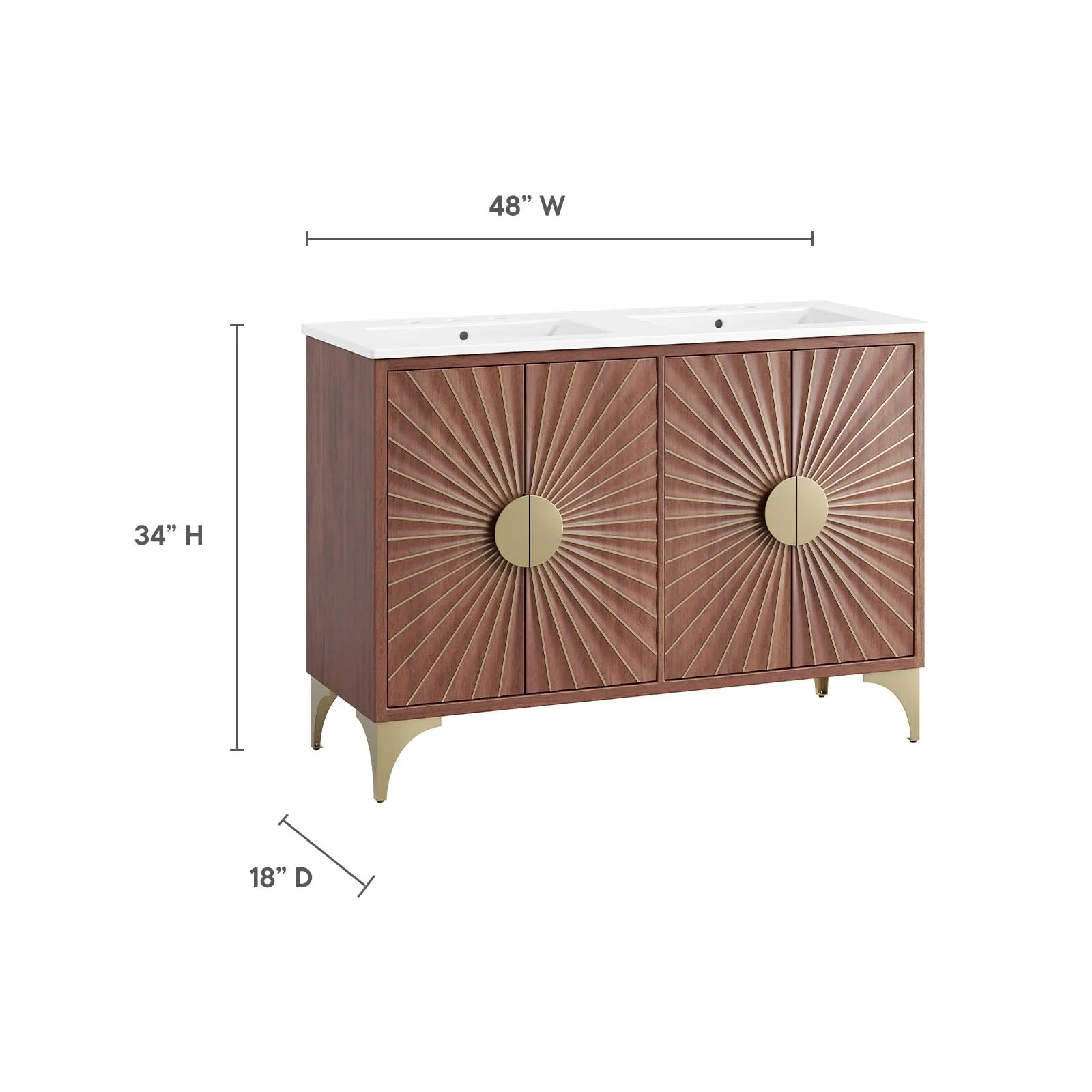Daylight 48" Double Sink Bathroom Vanity By Modway - EEI-6306 - Image 3