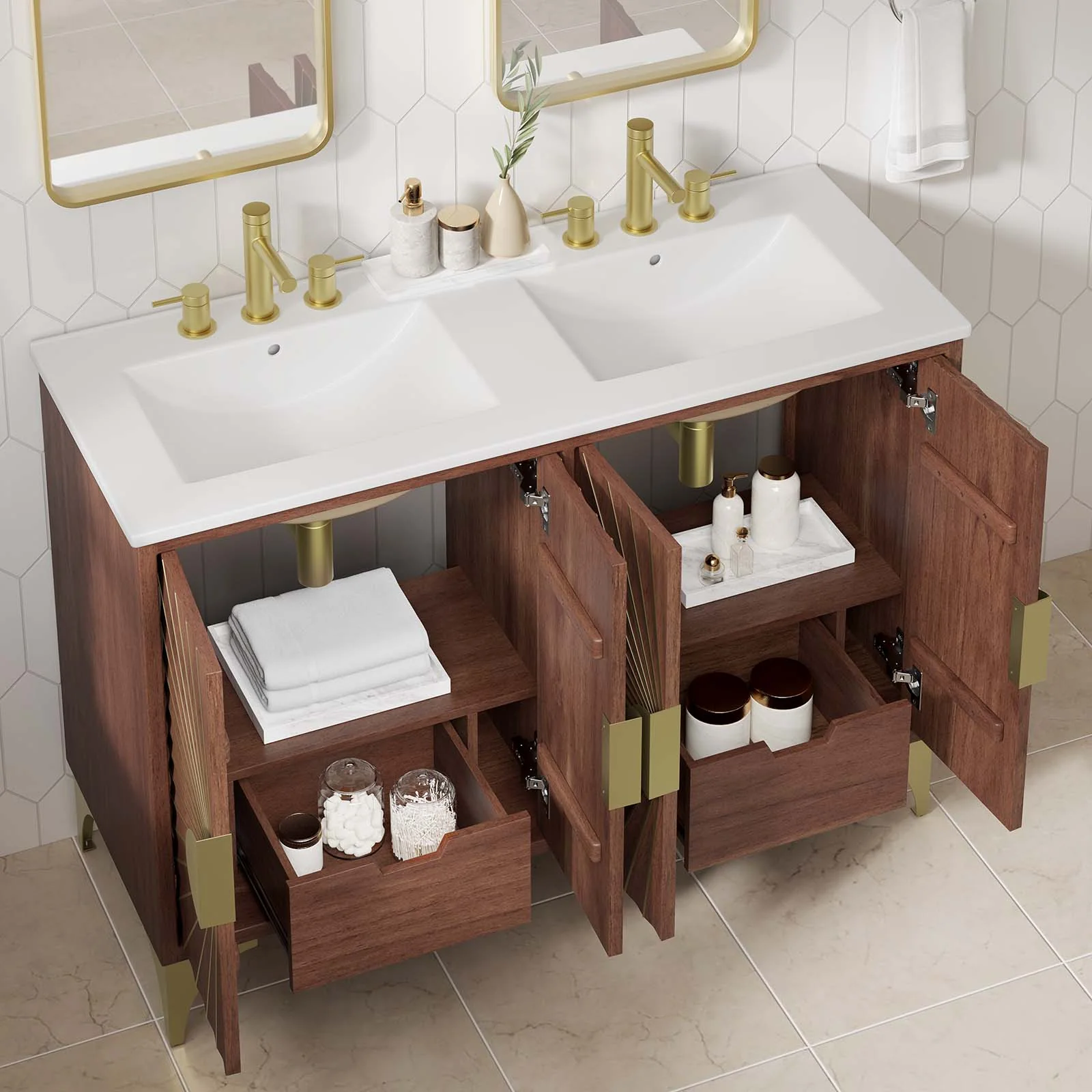 Daylight 48" Double Sink Bathroom Vanity By Modway - EEI-6306 - Image 4