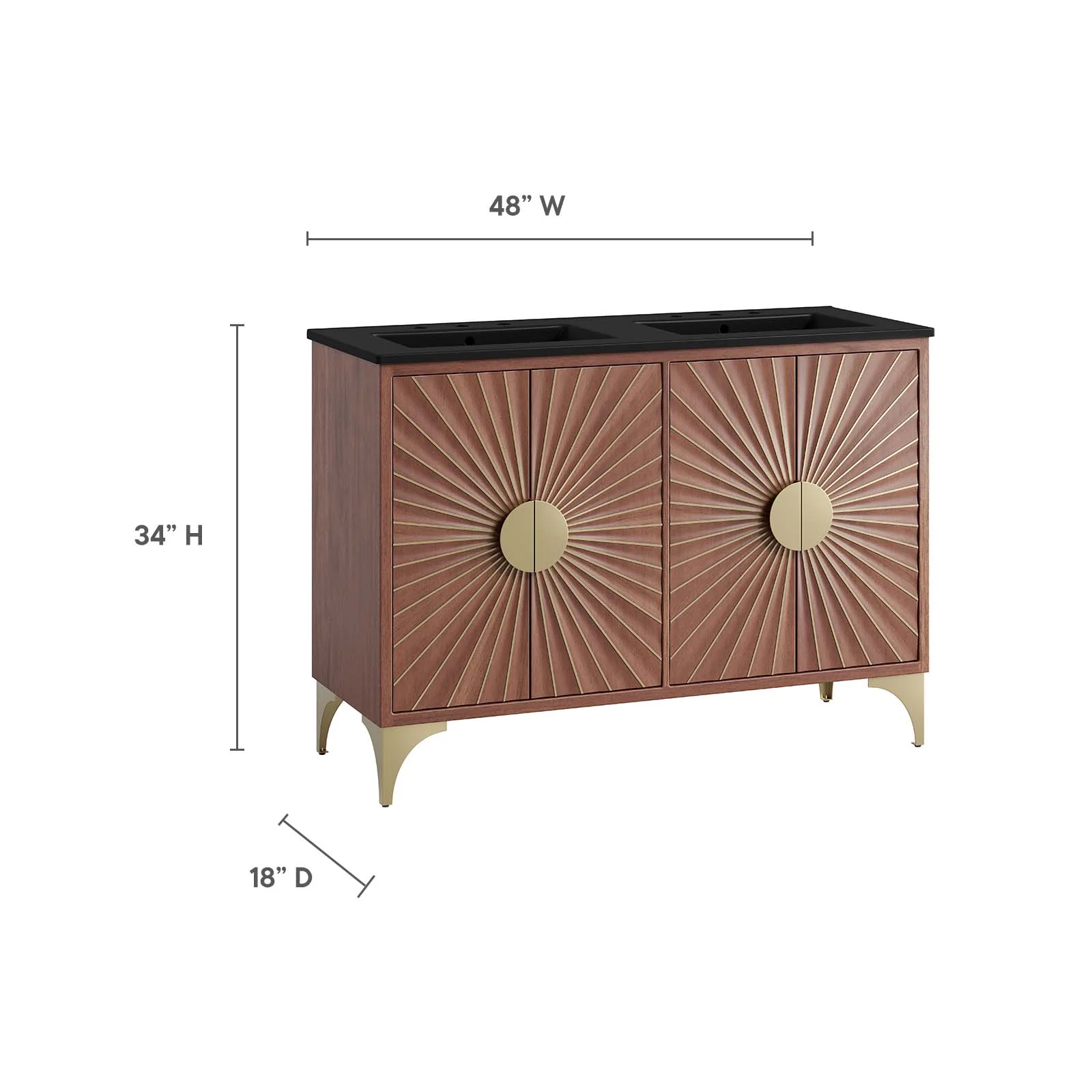 Daylight 48" Double Sink Bathroom Vanity By Modway - EEI-6308 - Image 3